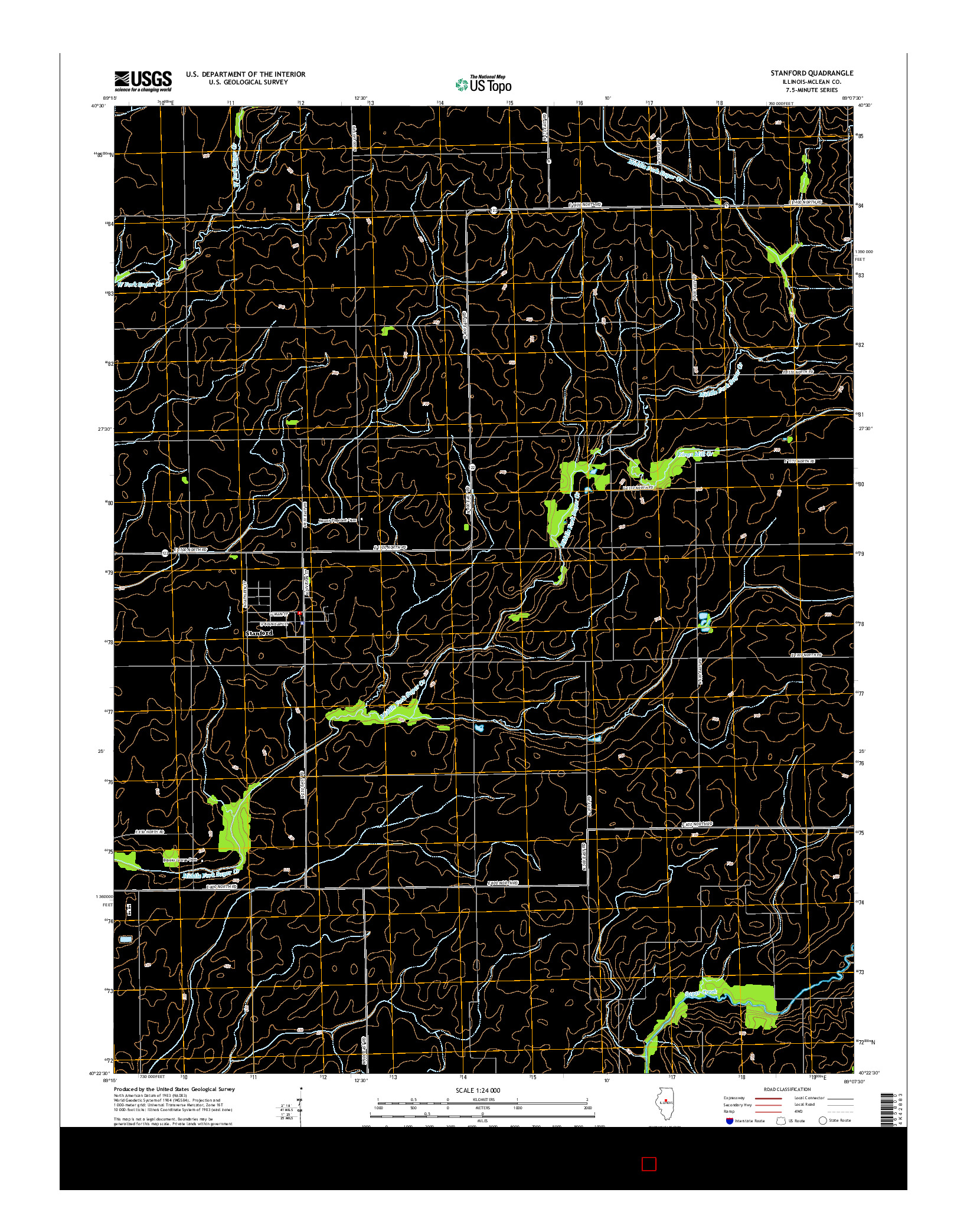 USGS US TOPO 7.5-MINUTE MAP FOR STANFORD, IL 2015