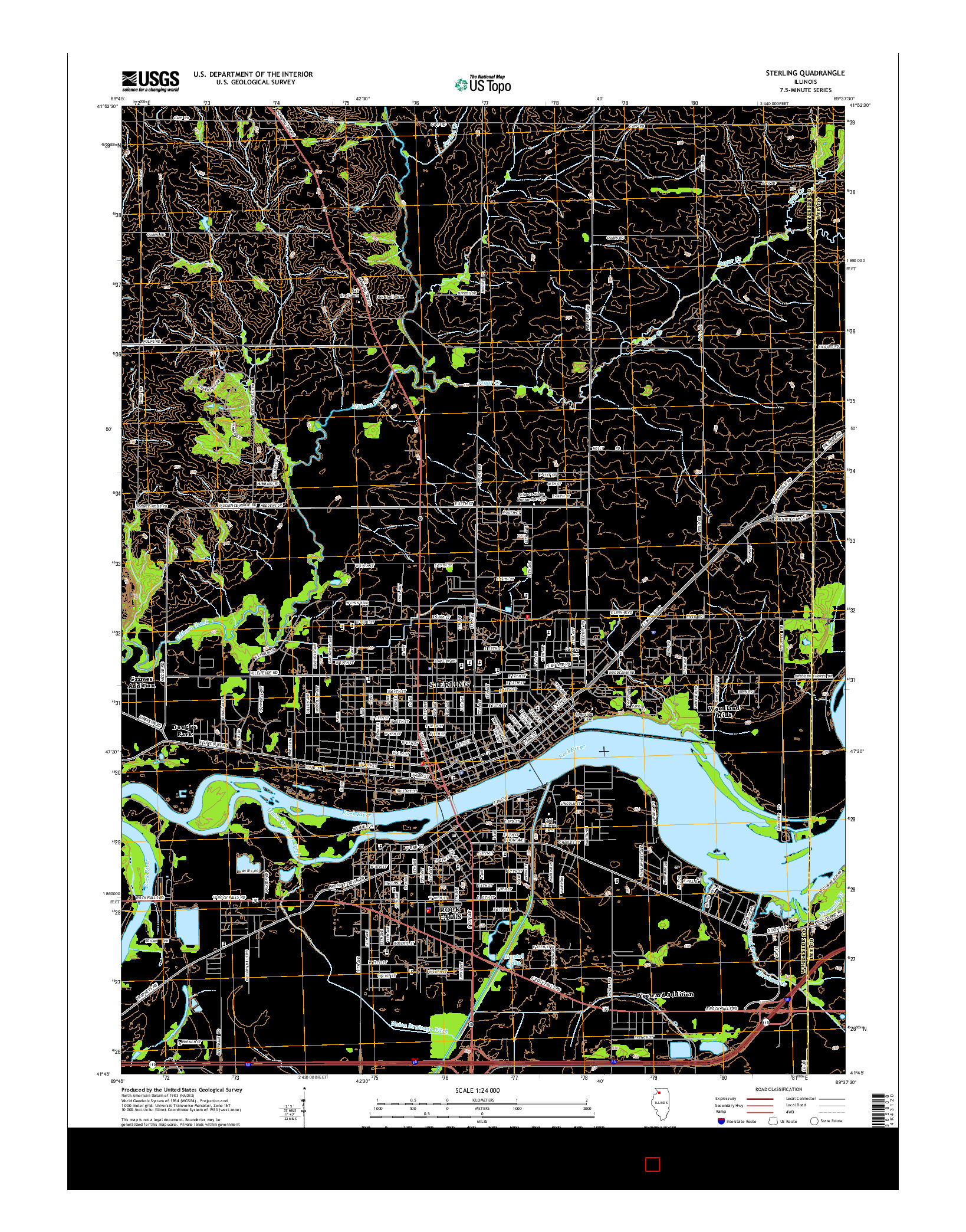 USGS US TOPO 7.5-MINUTE MAP FOR STERLING, IL 2015
