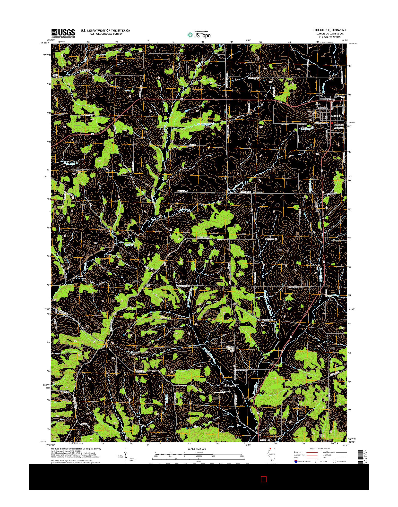 USGS US TOPO 7.5-MINUTE MAP FOR STOCKTON, IL 2015