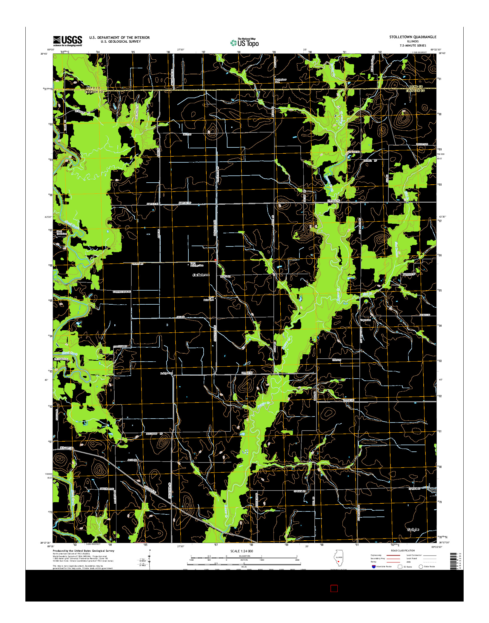 USGS US TOPO 7.5-MINUTE MAP FOR STOLLETOWN, IL 2015