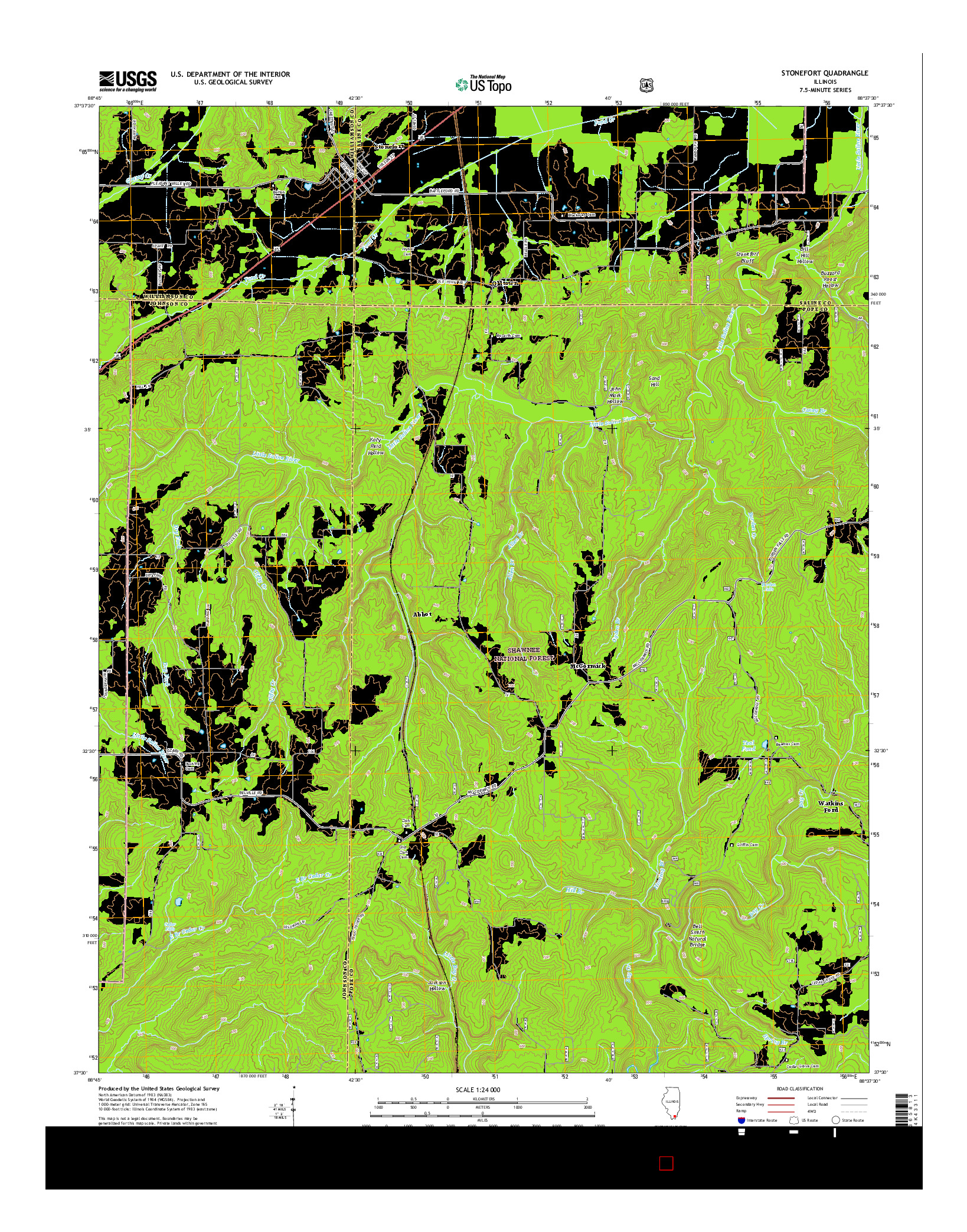 USGS US TOPO 7.5-MINUTE MAP FOR STONEFORT, IL 2015