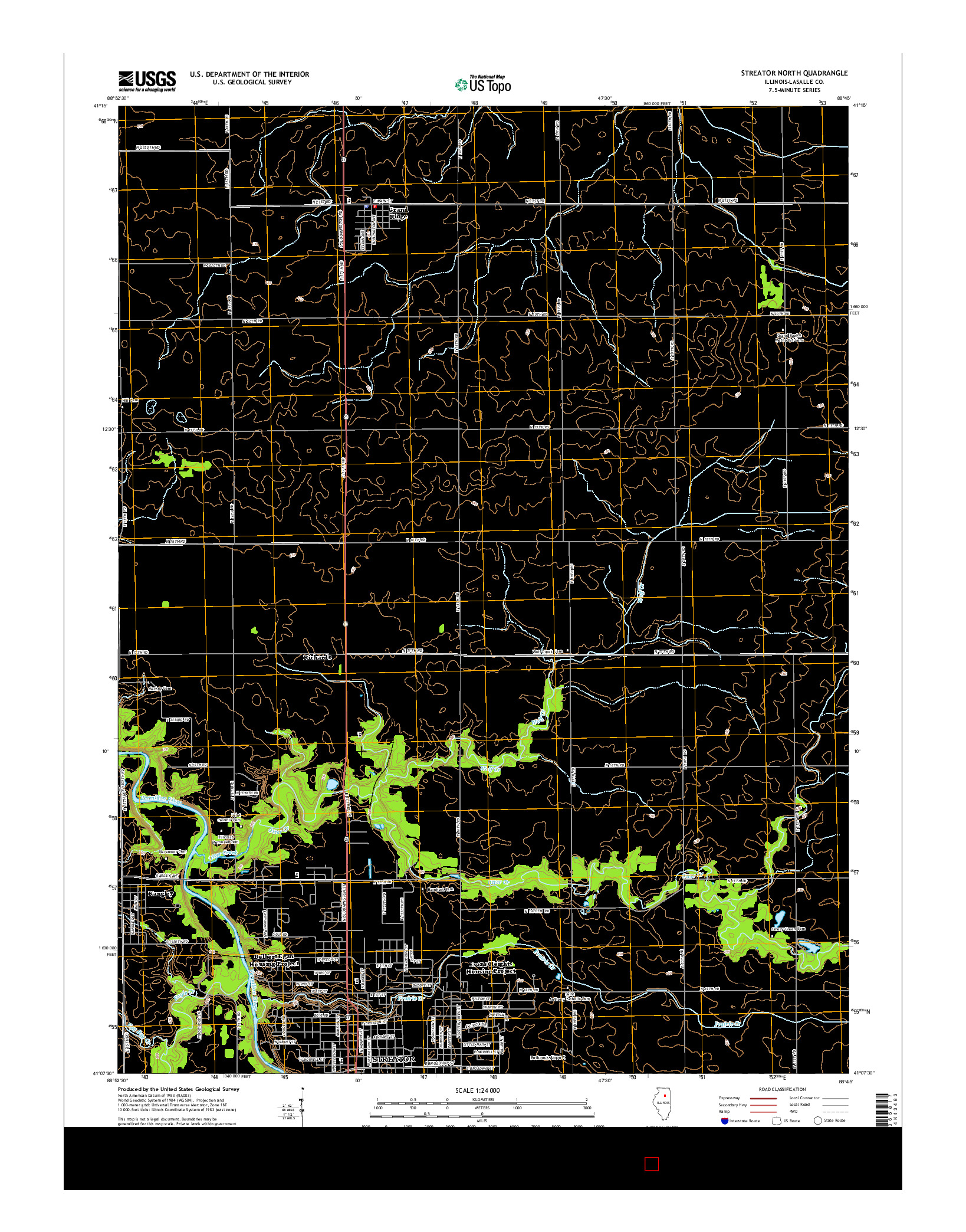 USGS US TOPO 7.5-MINUTE MAP FOR STREATOR NORTH, IL 2015