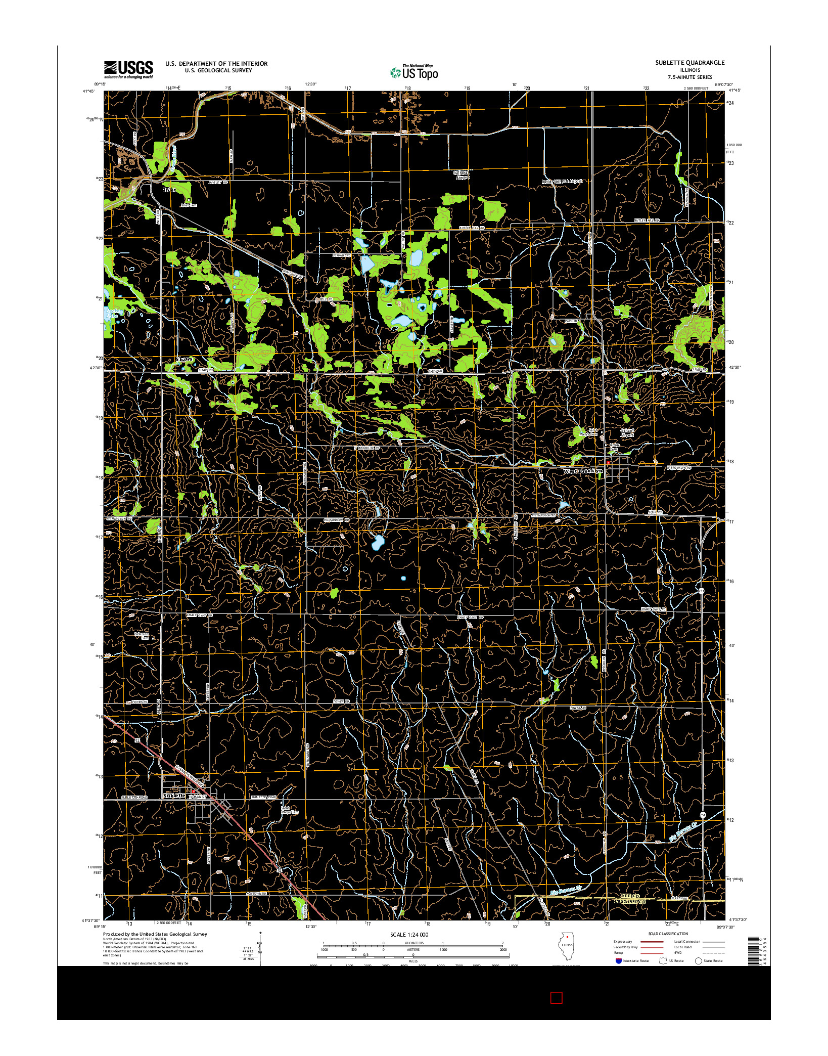 USGS US TOPO 7.5-MINUTE MAP FOR SUBLETTE, IL 2015