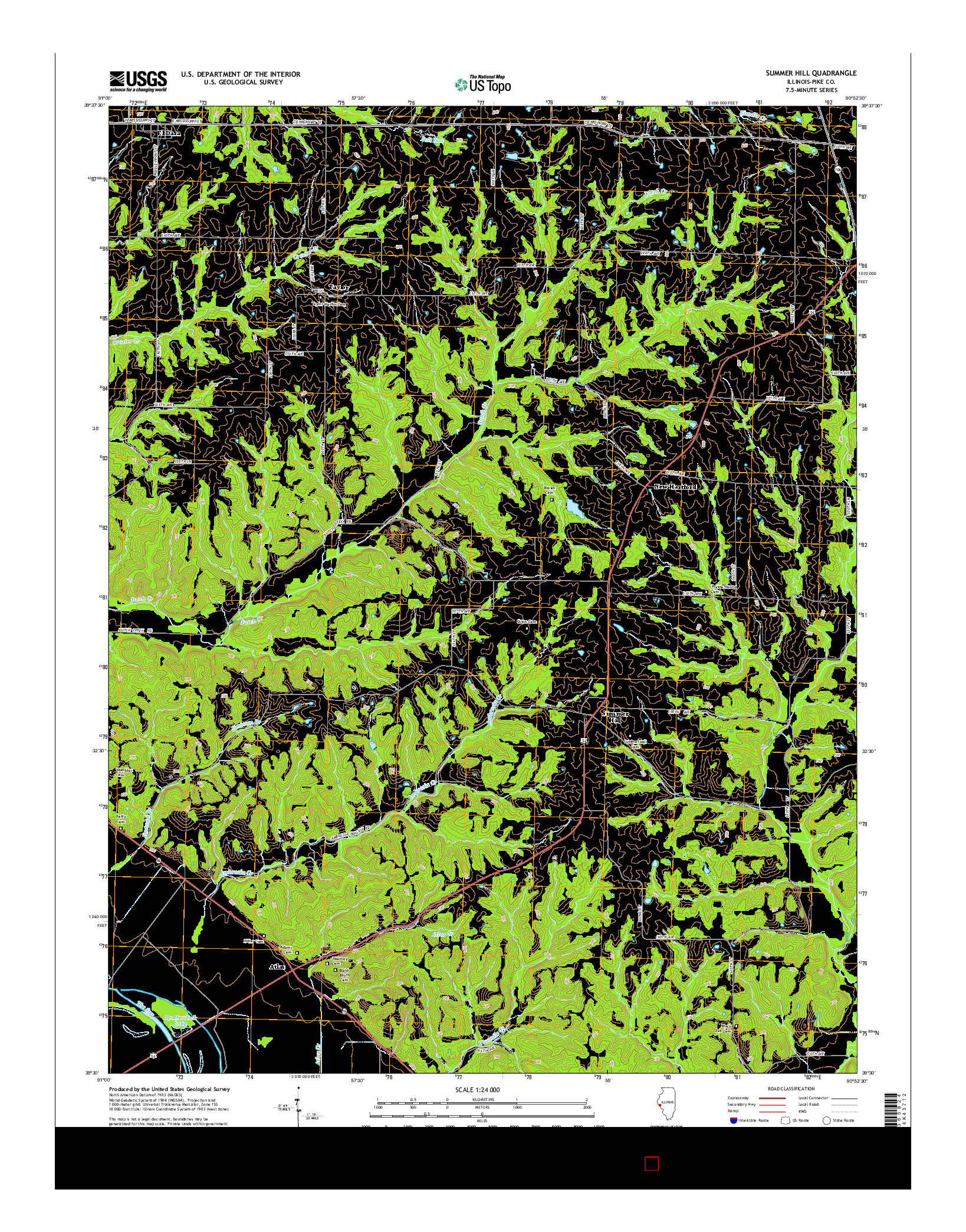 USGS US TOPO 7.5-MINUTE MAP FOR SUMMER HILL, IL 2015