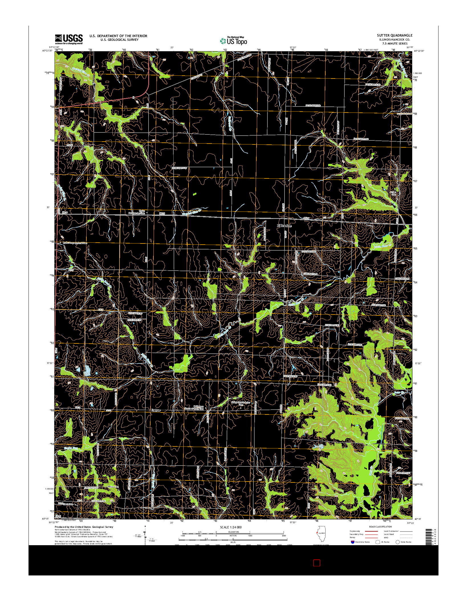 USGS US TOPO 7.5-MINUTE MAP FOR SUTTER, IL 2015