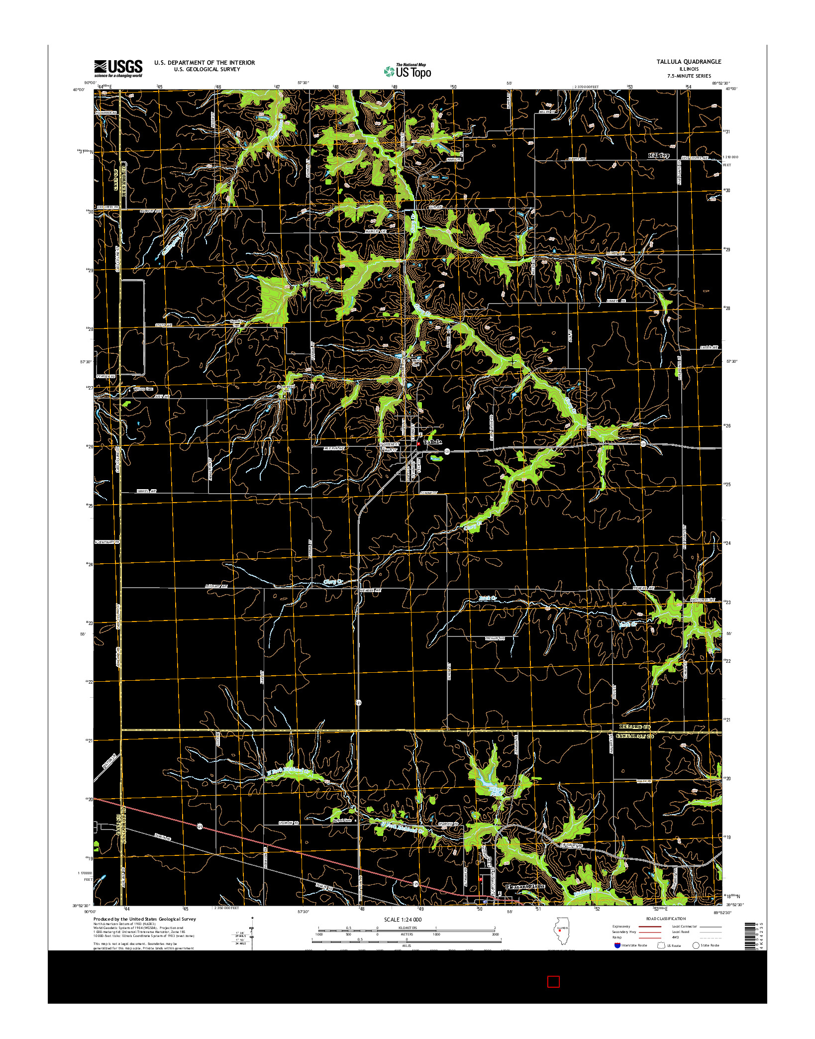 USGS US TOPO 7.5-MINUTE MAP FOR TALLULA, IL 2015
