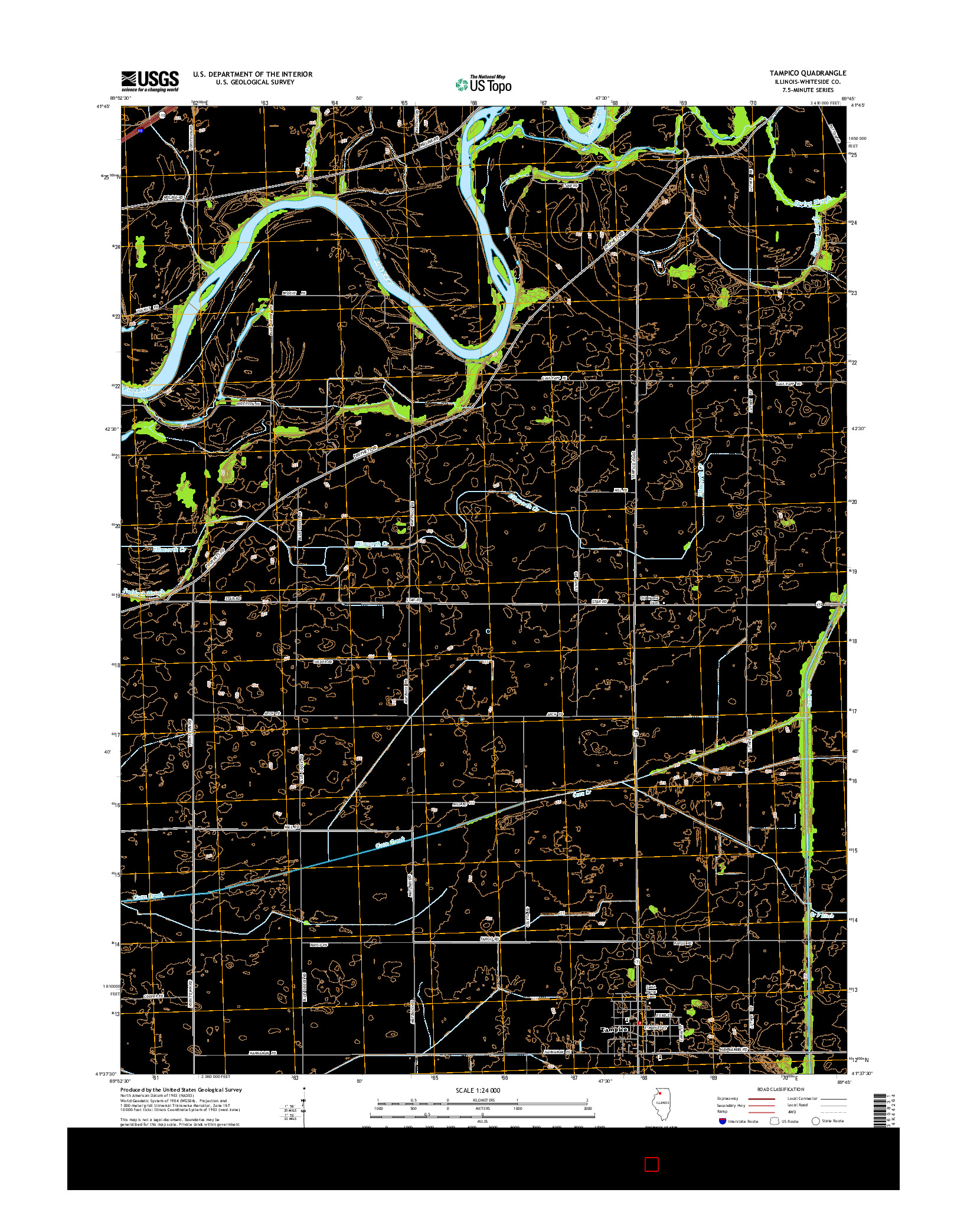 USGS US TOPO 7.5-MINUTE MAP FOR TAMPICO, IL 2015