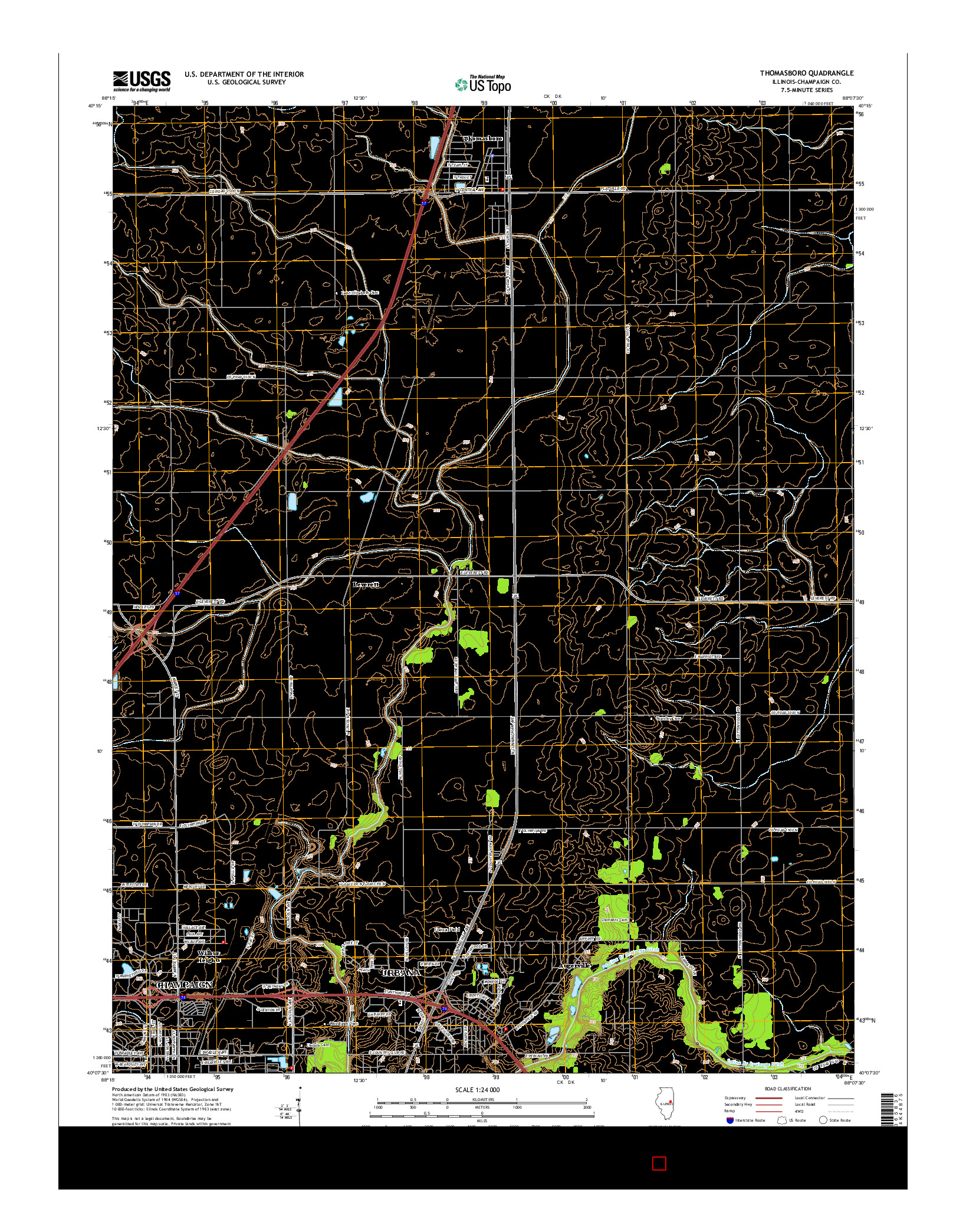 USGS US TOPO 7.5-MINUTE MAP FOR THOMASBORO, IL 2015