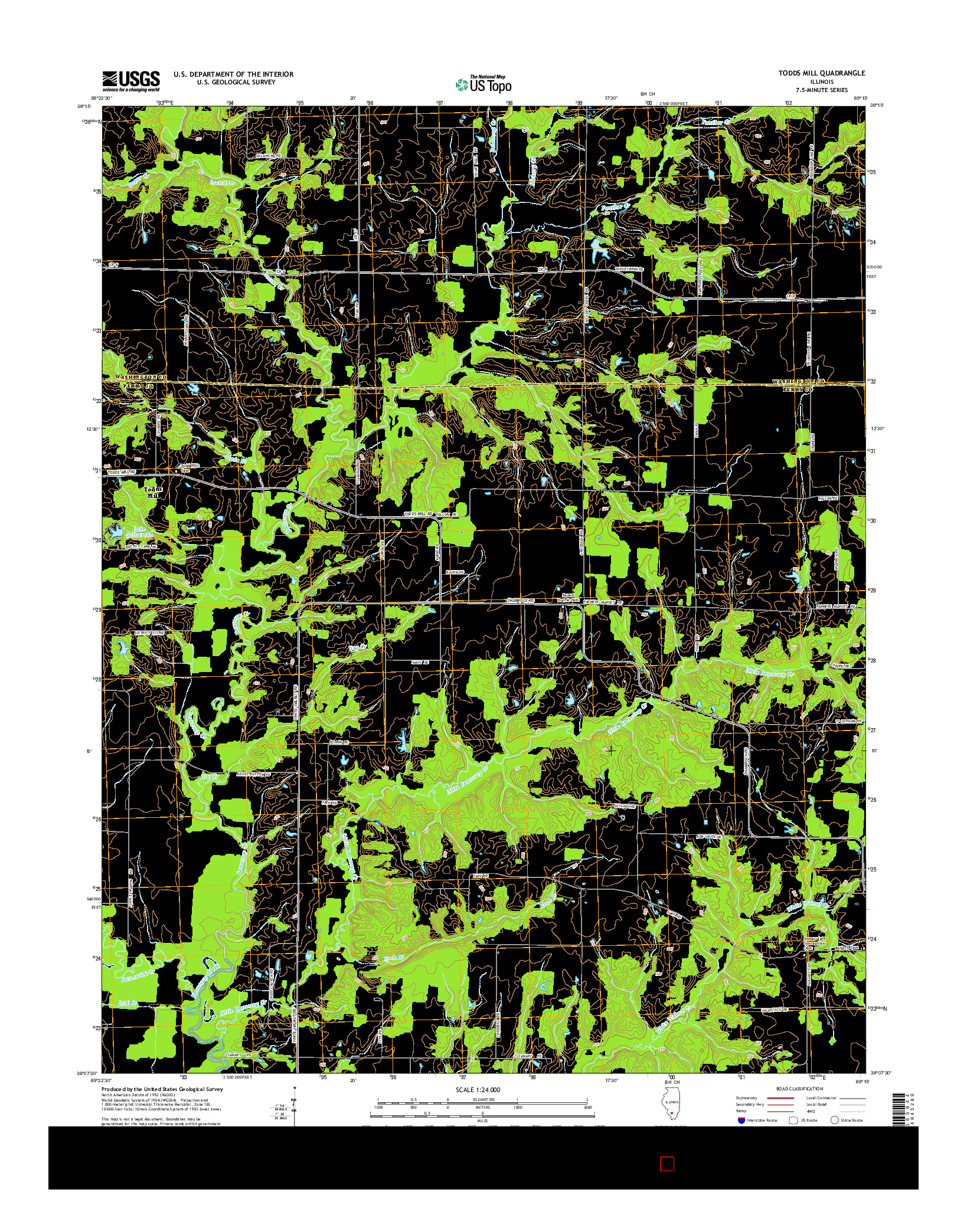 USGS US TOPO 7.5-MINUTE MAP FOR TODDS MILL, IL 2015