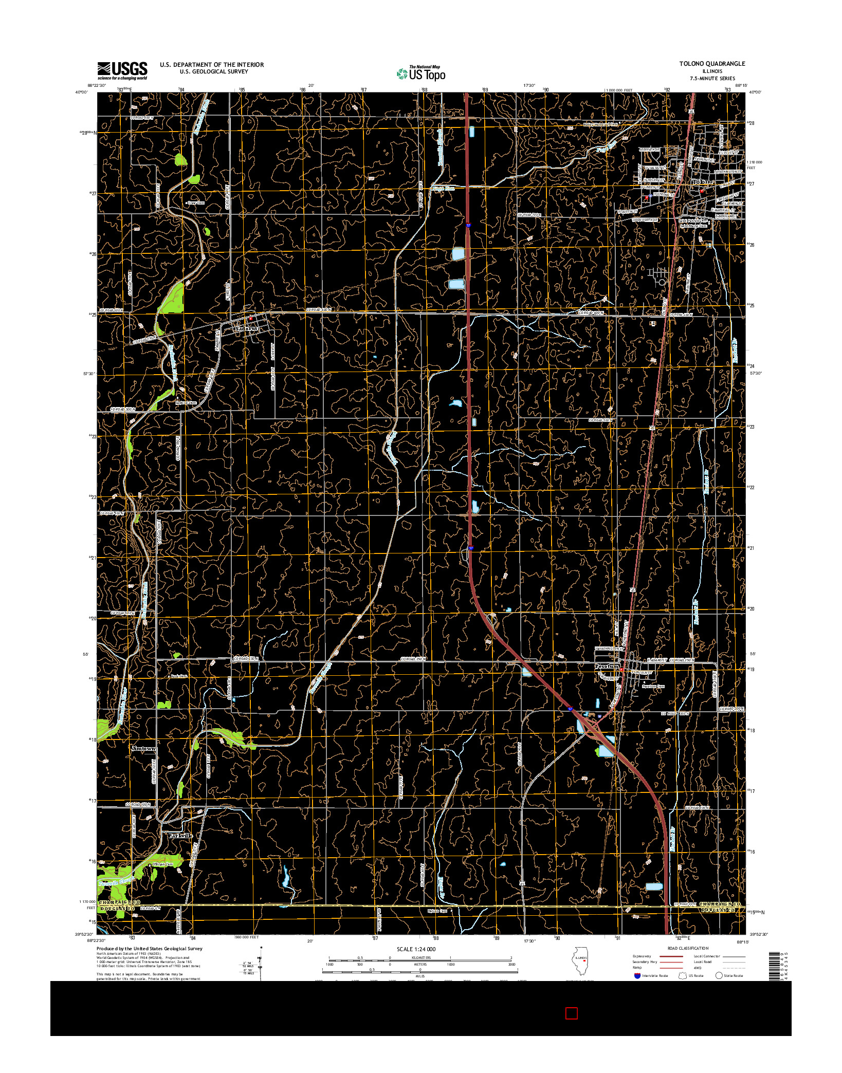 USGS US TOPO 7.5-MINUTE MAP FOR TOLONO, IL 2015