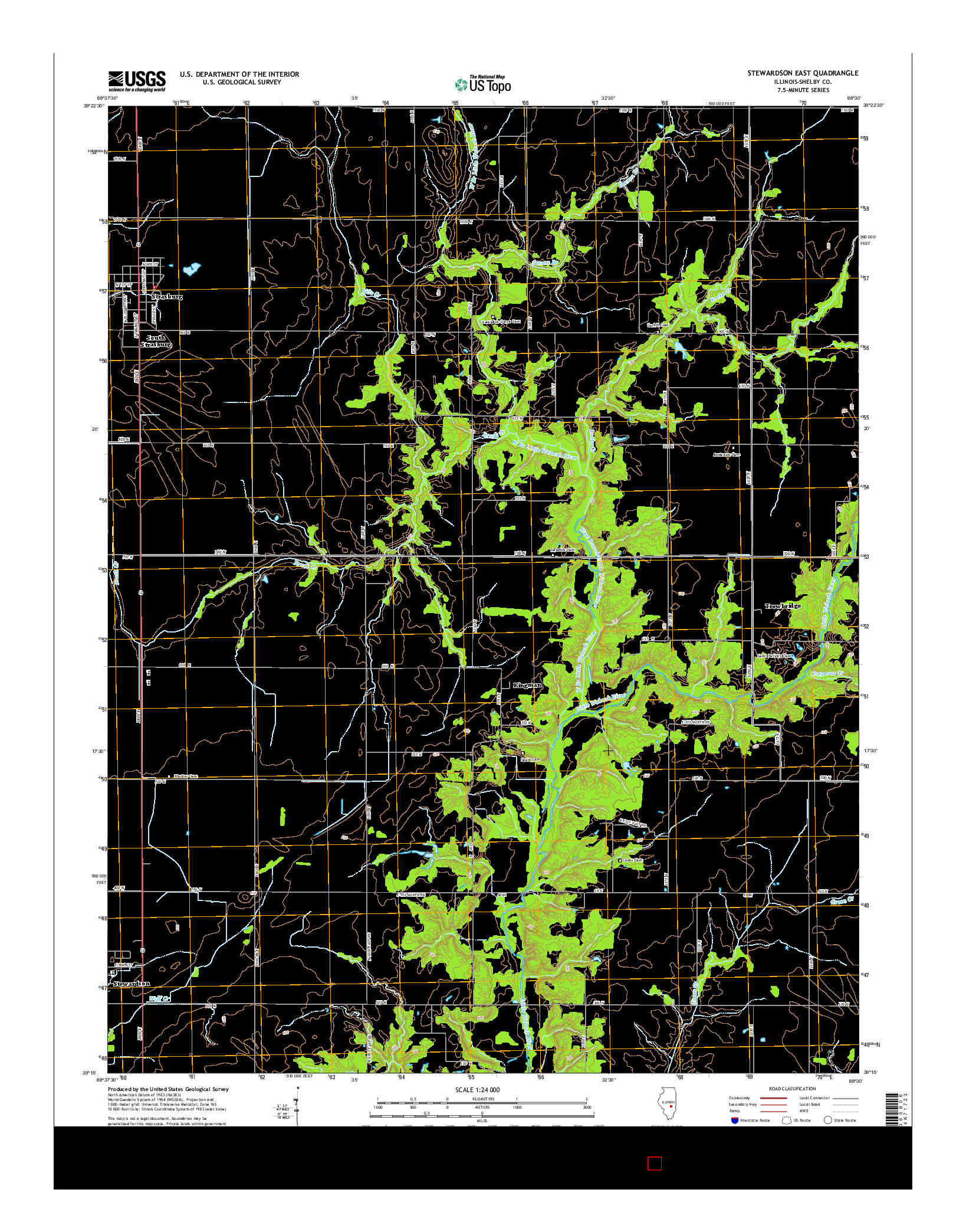 USGS US TOPO 7.5-MINUTE MAP FOR STEWARDSON EAST, IL 2015