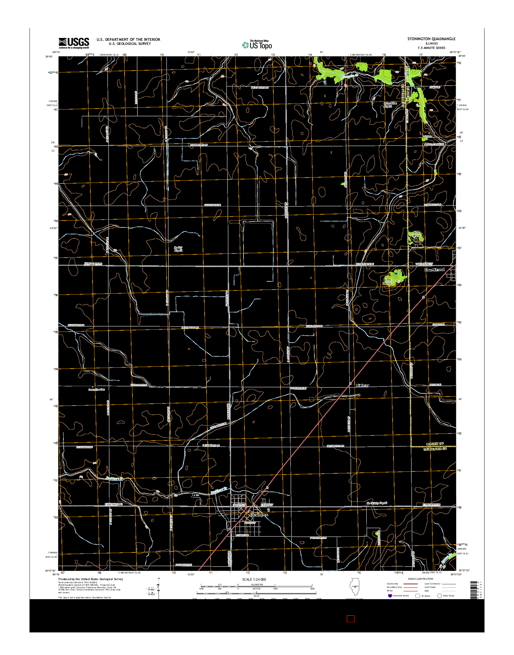 USGS US TOPO 7.5-MINUTE MAP FOR STONINGTON, IL 2015