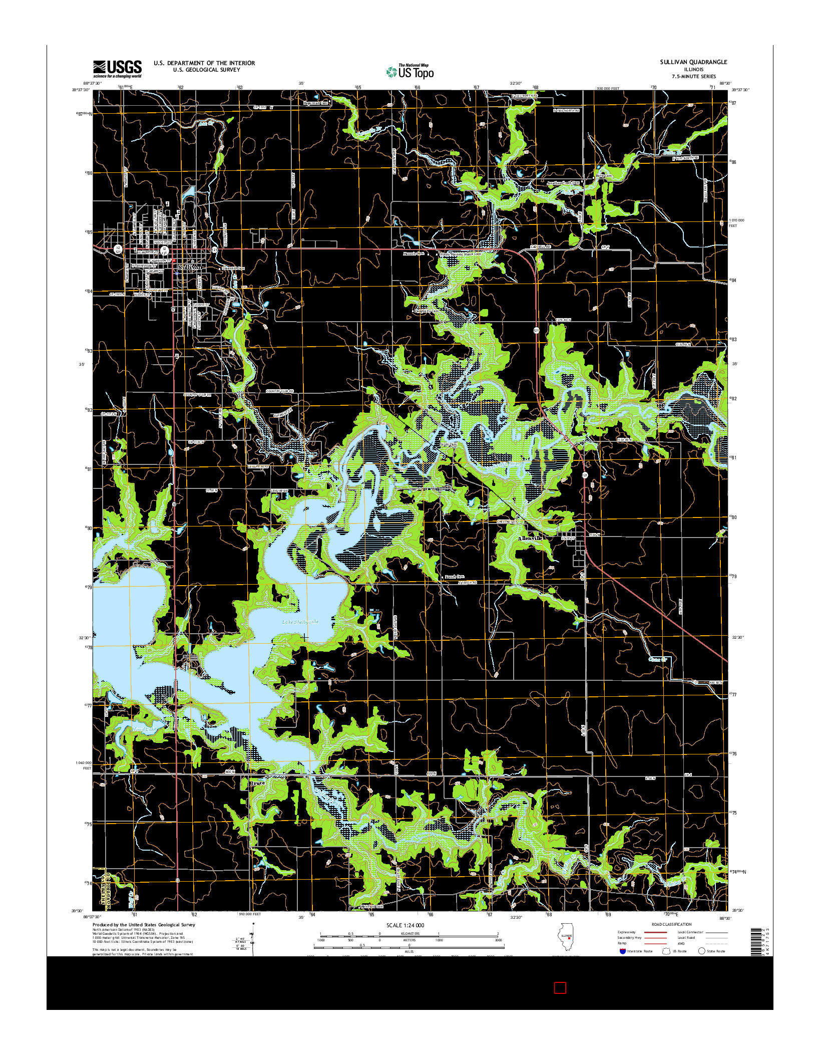 USGS US TOPO 7.5-MINUTE MAP FOR SULLIVAN, IL 2015
