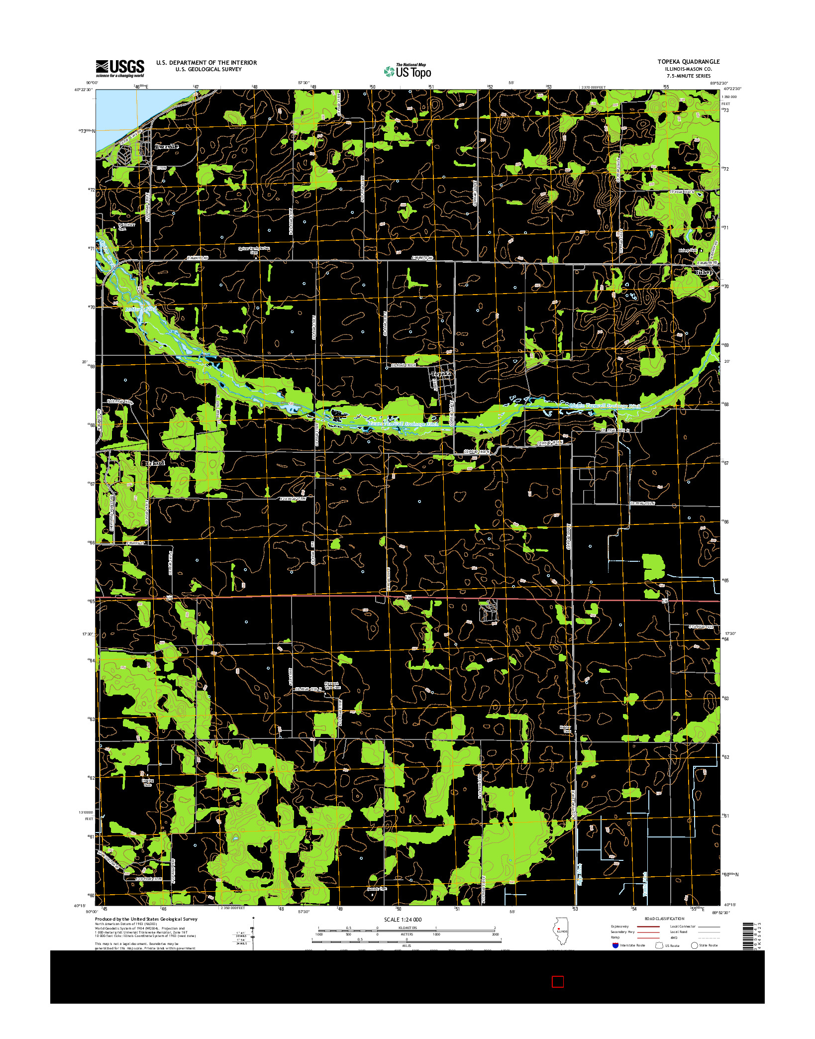 USGS US TOPO 7.5-MINUTE MAP FOR TOPEKA, IL 2015
