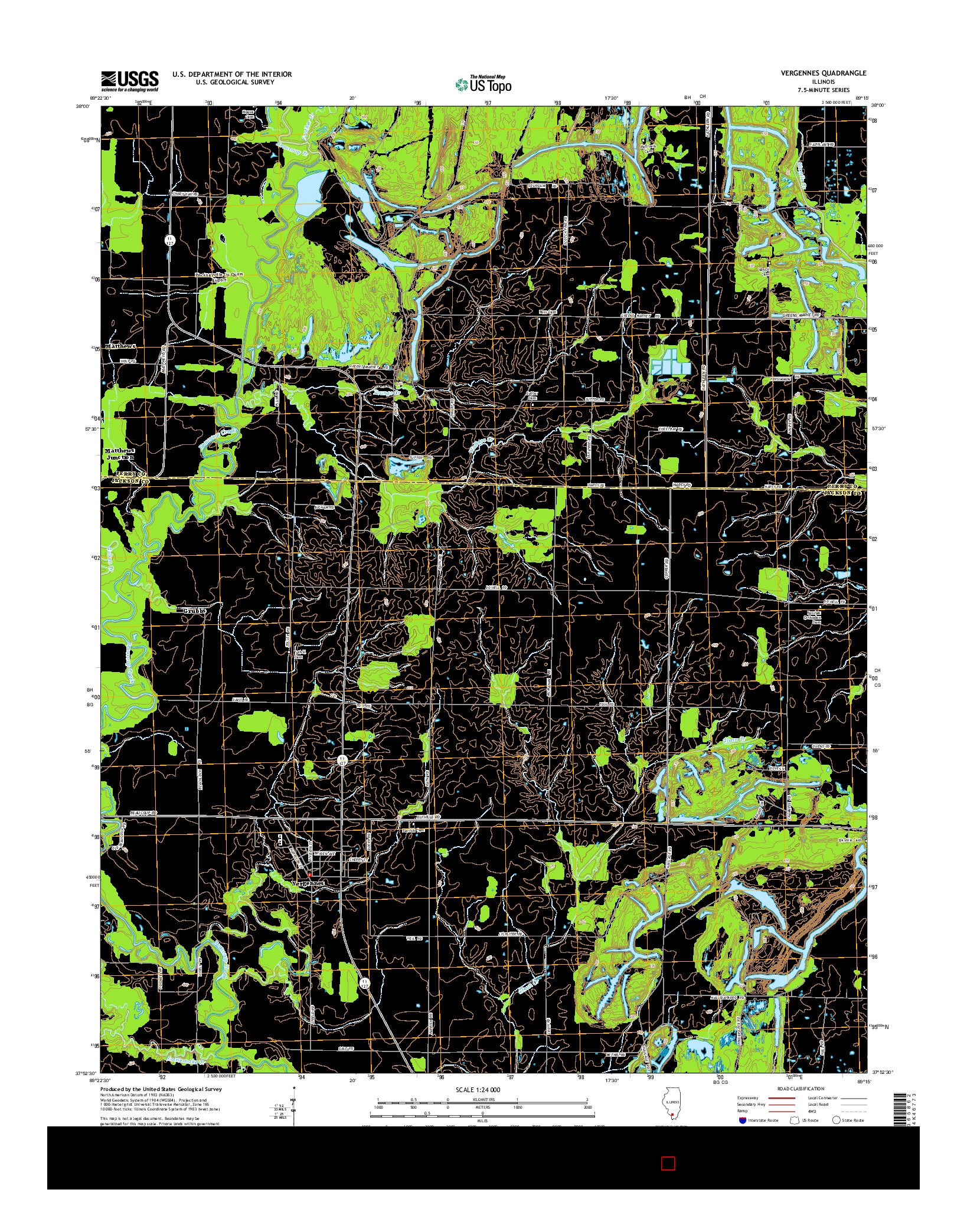 USGS US TOPO 7.5-MINUTE MAP FOR VERGENNES, IL 2015