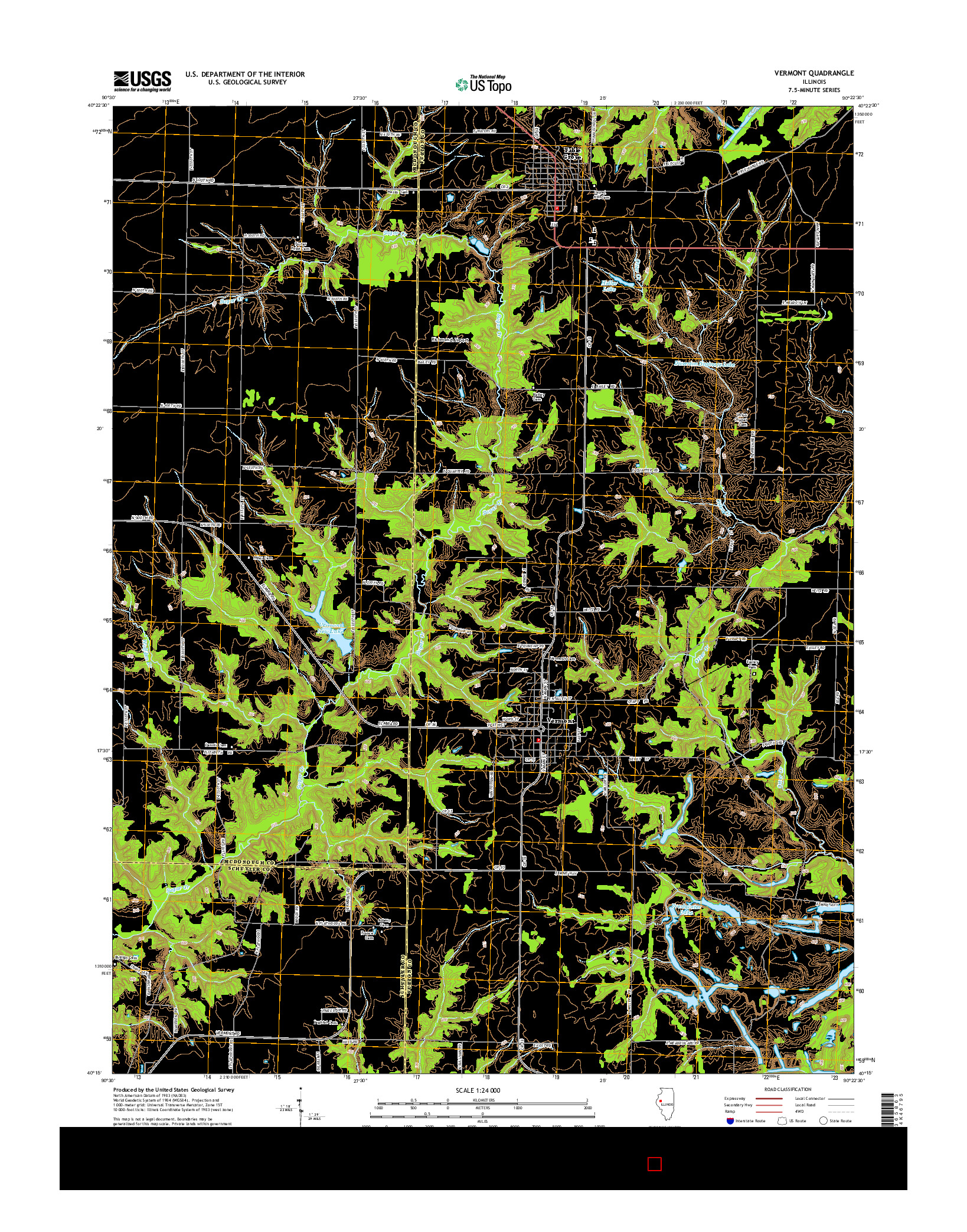 USGS US TOPO 7.5-MINUTE MAP FOR VERMONT, IL 2015