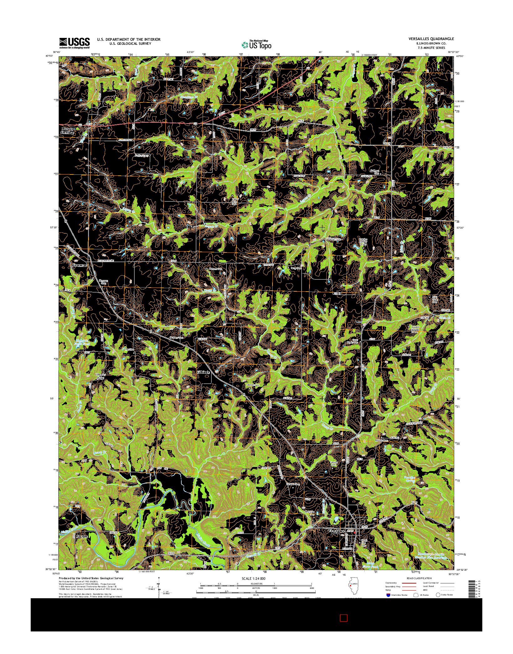 USGS US TOPO 7.5-MINUTE MAP FOR VERSAILLES, IL 2015