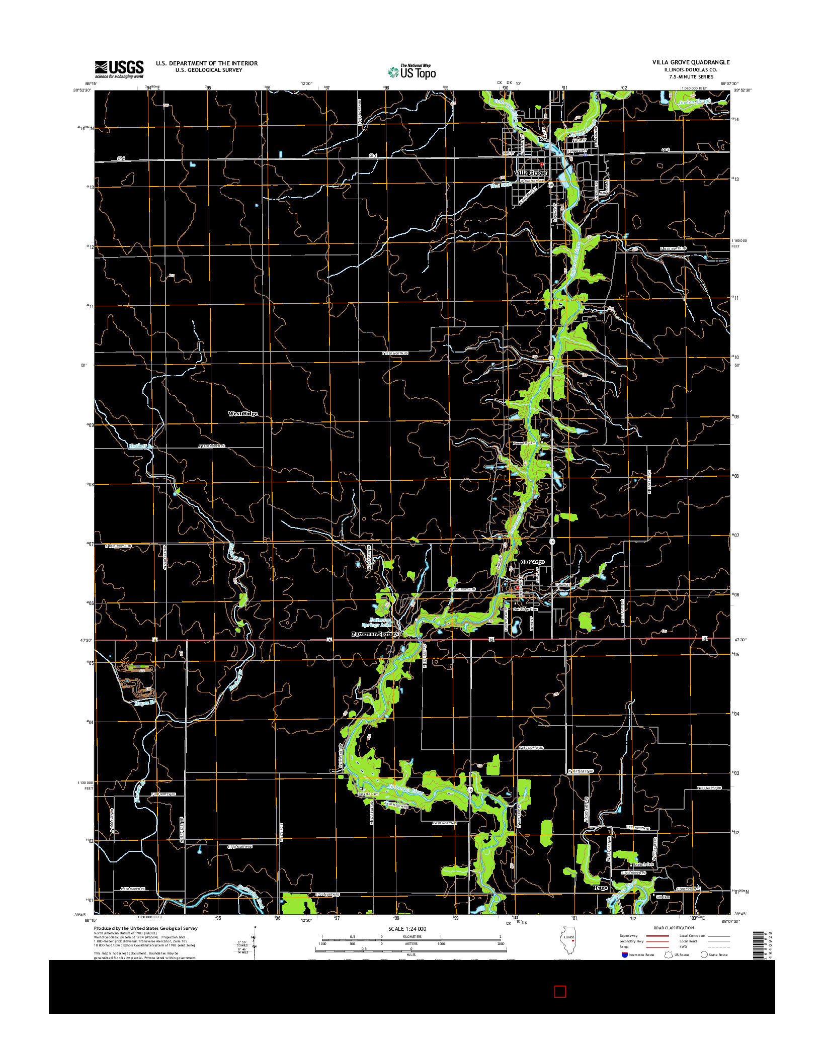 USGS US TOPO 7.5-MINUTE MAP FOR VILLA GROVE, IL 2015