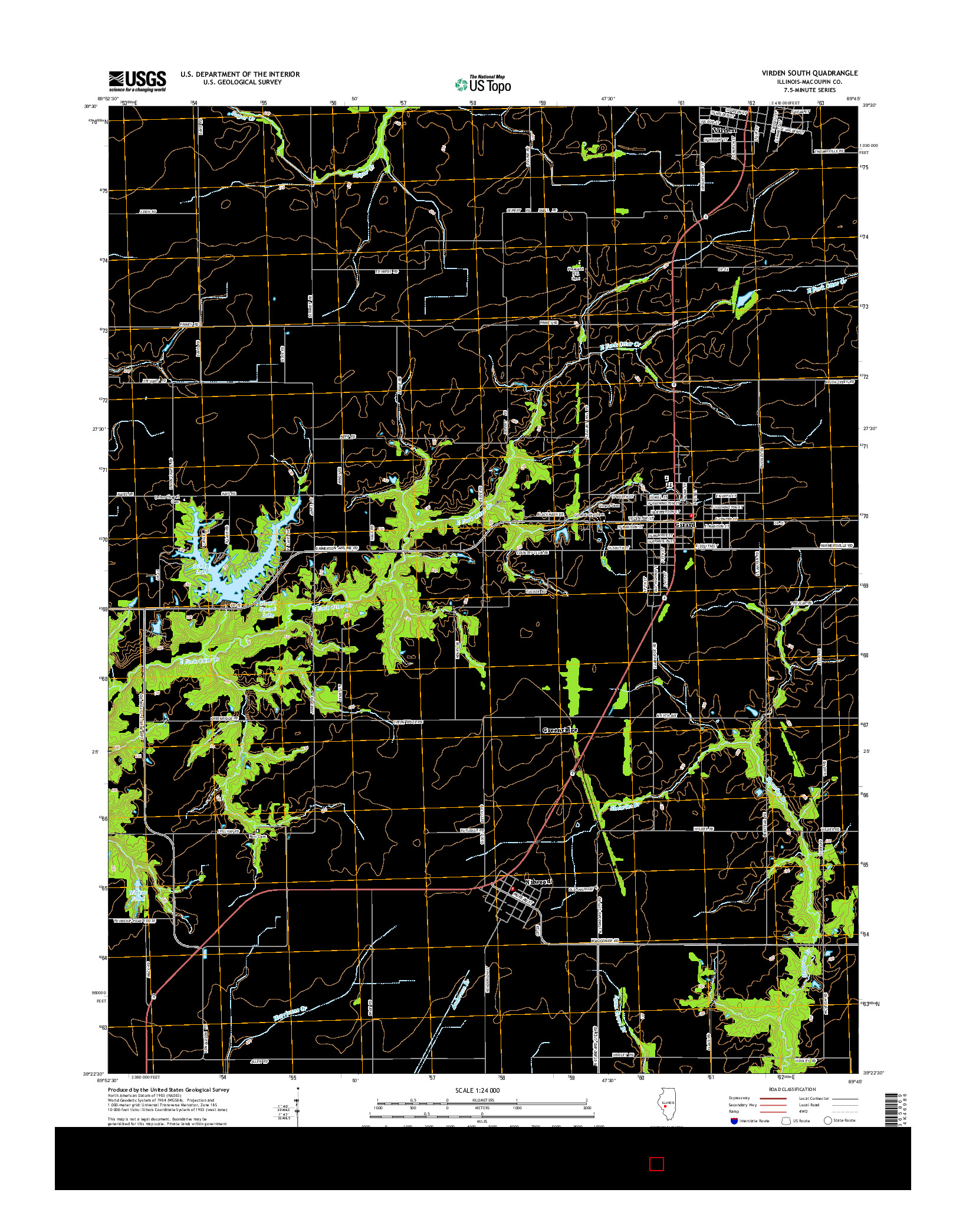 USGS US TOPO 7.5-MINUTE MAP FOR VIRDEN SOUTH, IL 2015