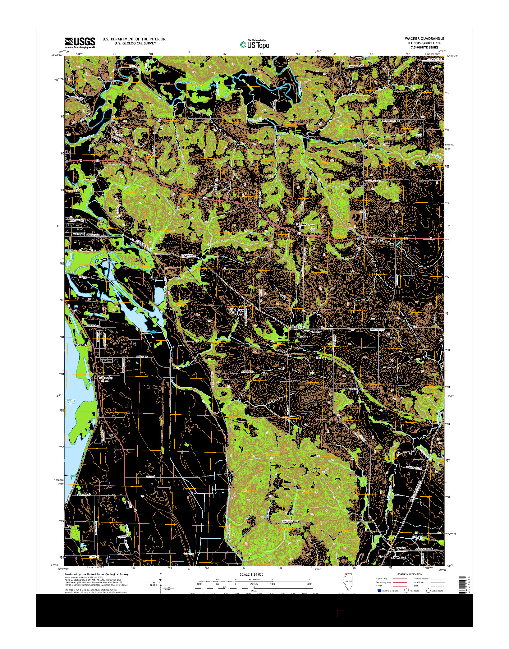 USGS US TOPO 7.5-MINUTE MAP FOR WACKER, IL 2015