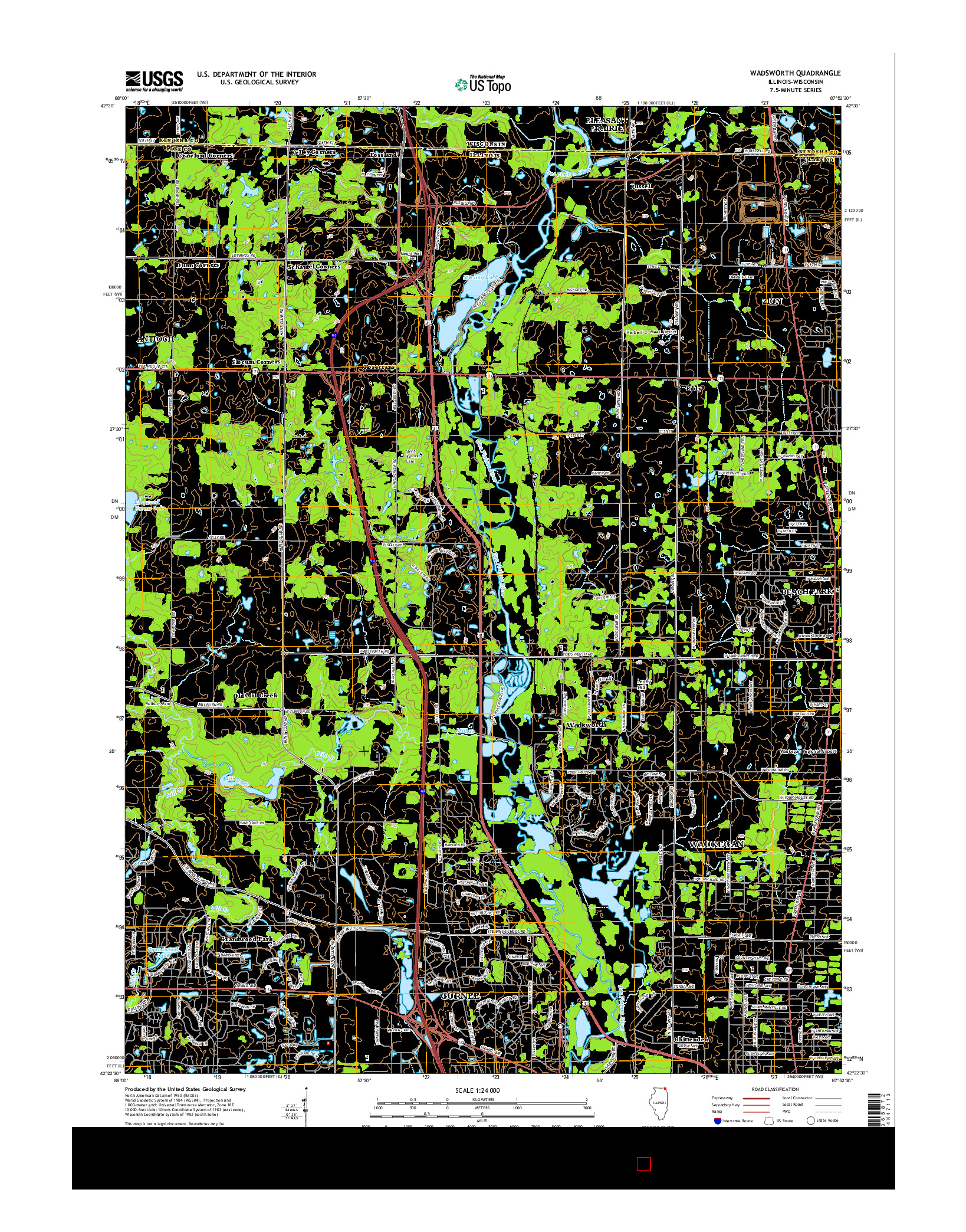 USGS US TOPO 7.5-MINUTE MAP FOR WADSWORTH, IL-WI 2015
