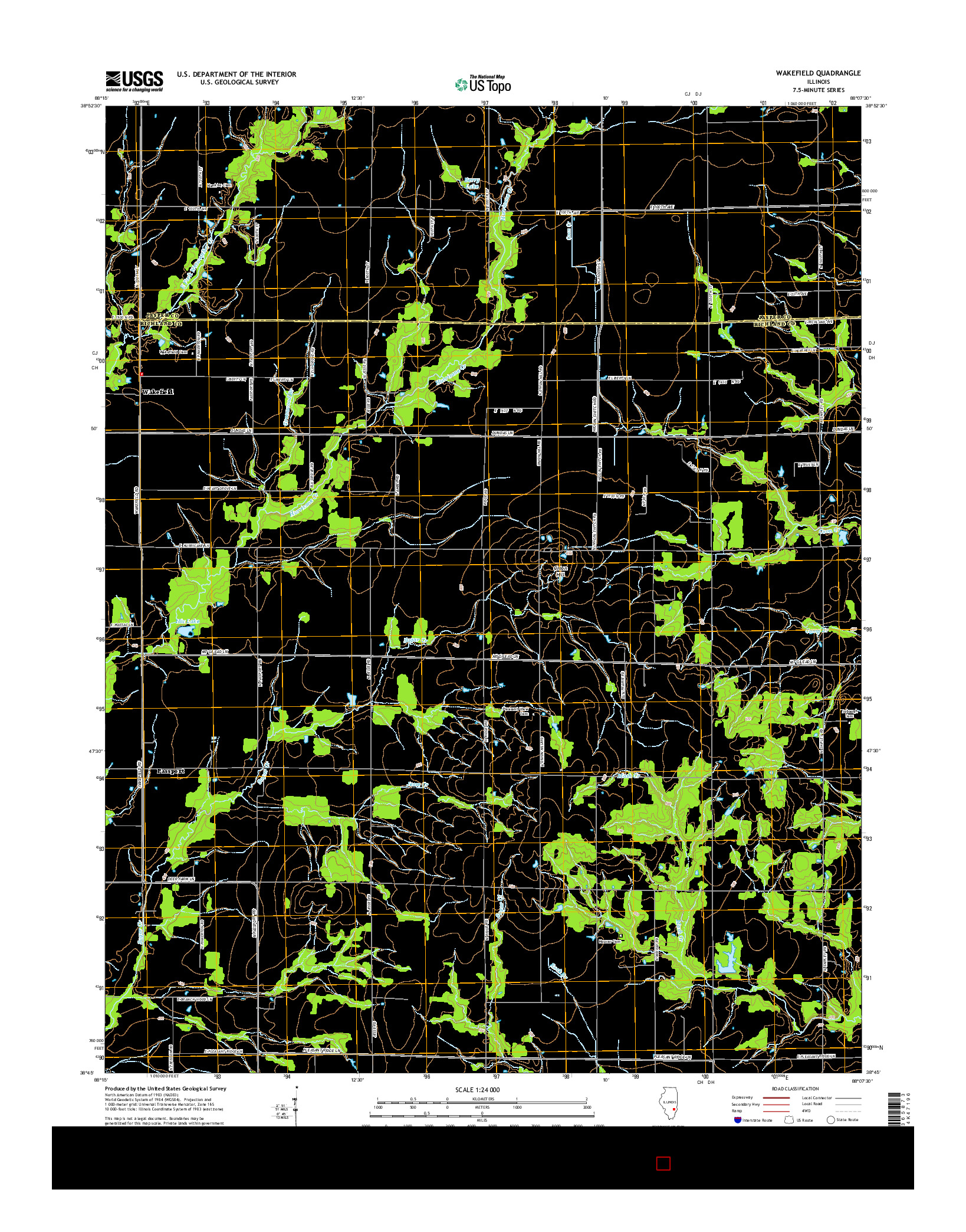 USGS US TOPO 7.5-MINUTE MAP FOR WAKEFIELD, IL 2015