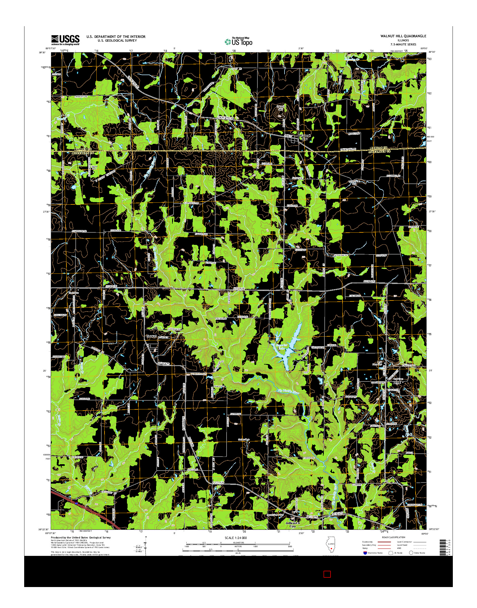 USGS US TOPO 7.5-MINUTE MAP FOR WALNUT HILL, IL 2015