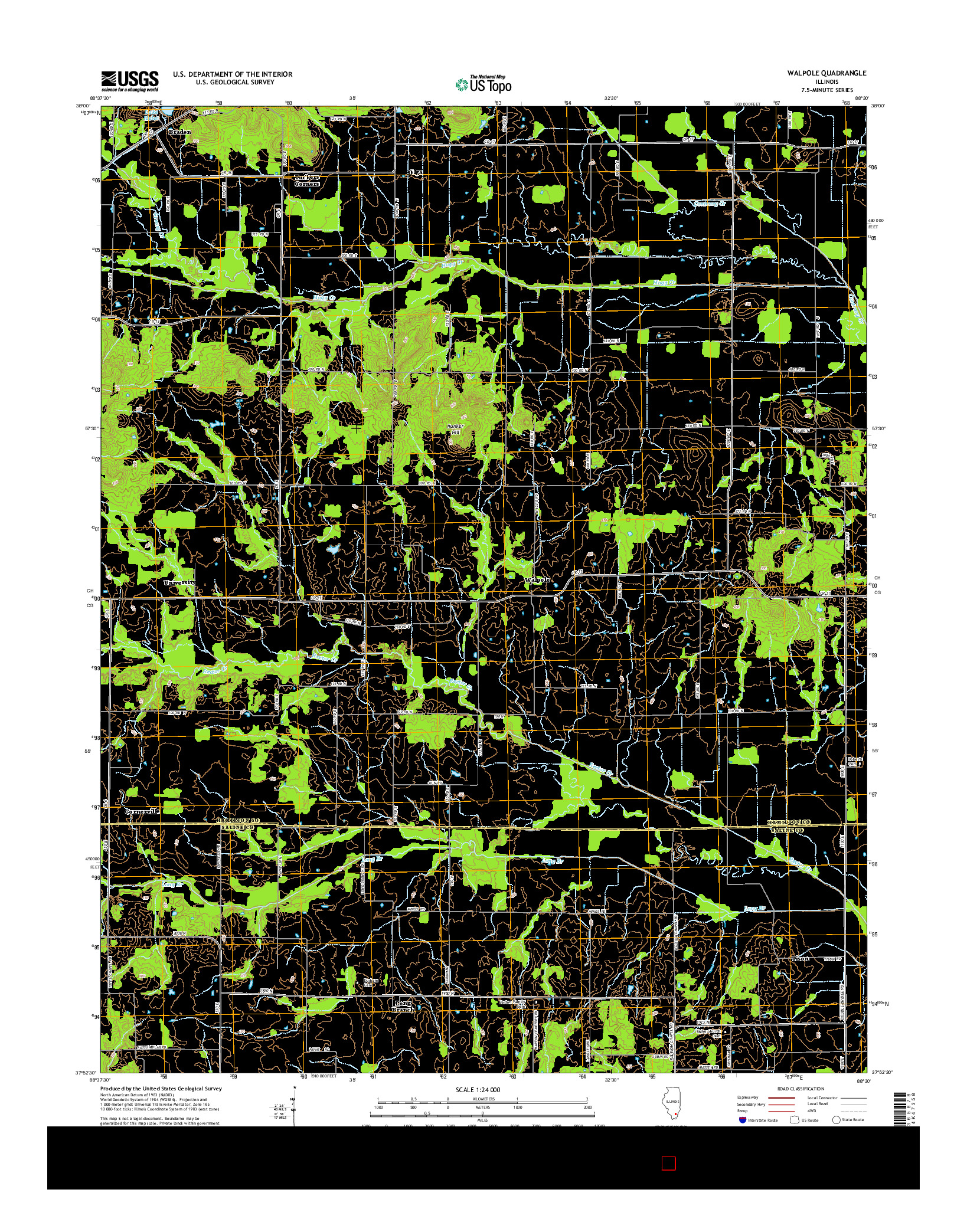 USGS US TOPO 7.5-MINUTE MAP FOR WALPOLE, IL 2015