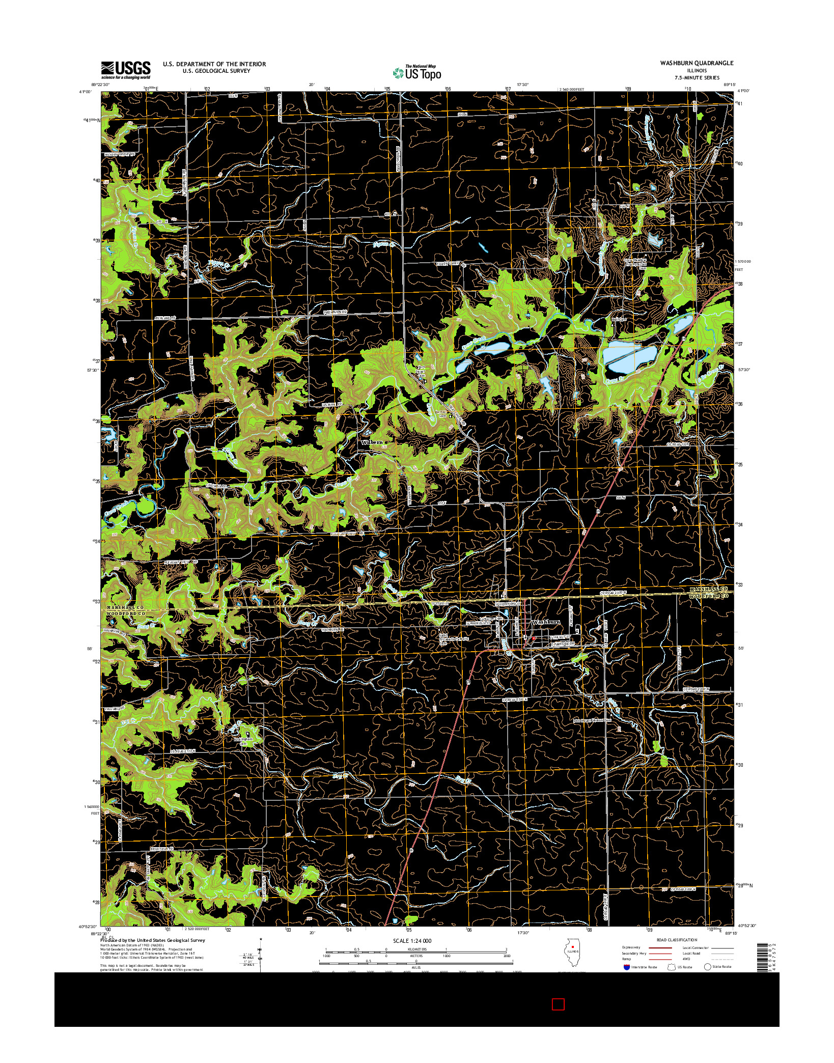 USGS US TOPO 7.5-MINUTE MAP FOR WASHBURN, IL 2015