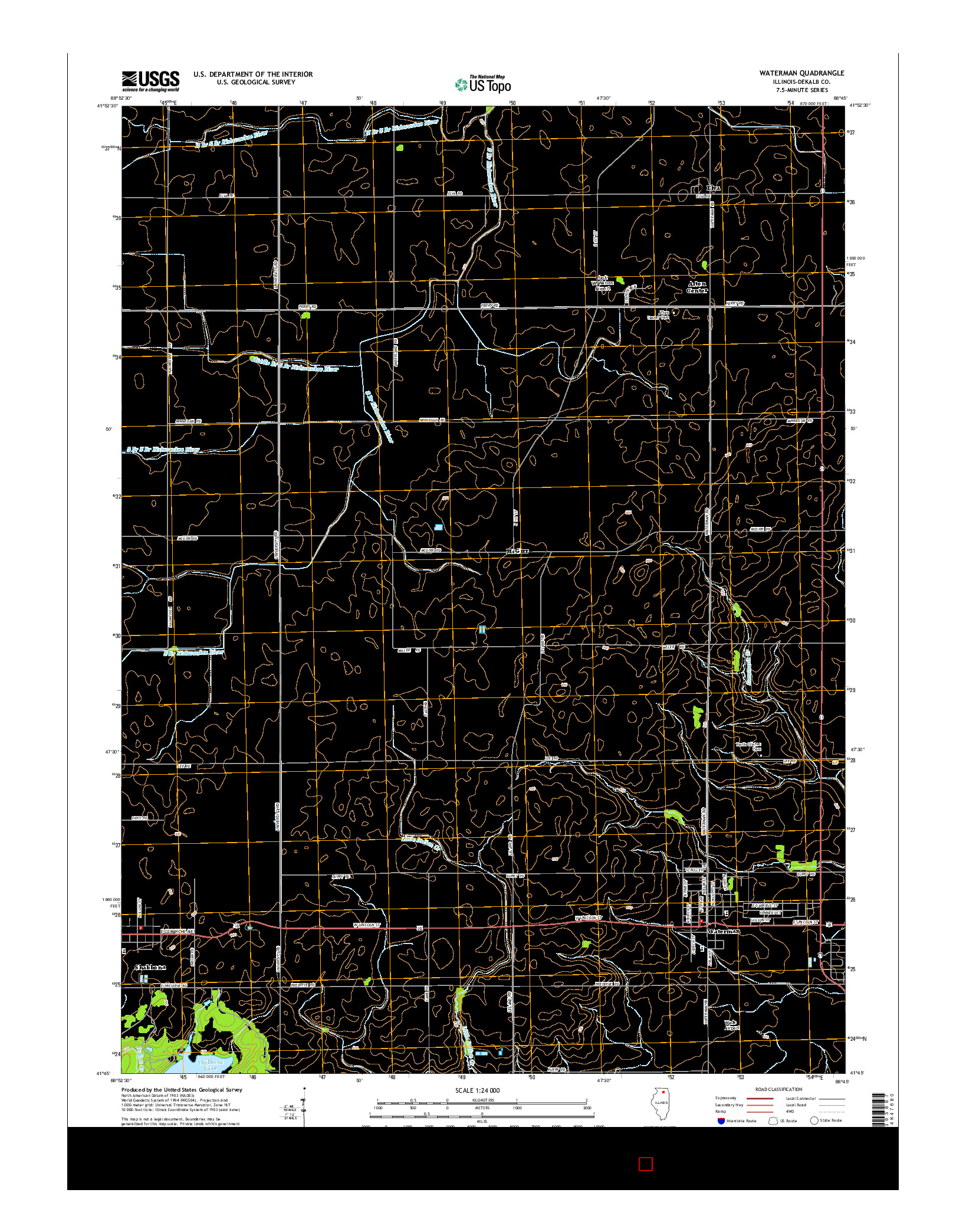 USGS US TOPO 7.5-MINUTE MAP FOR WATERMAN, IL 2015