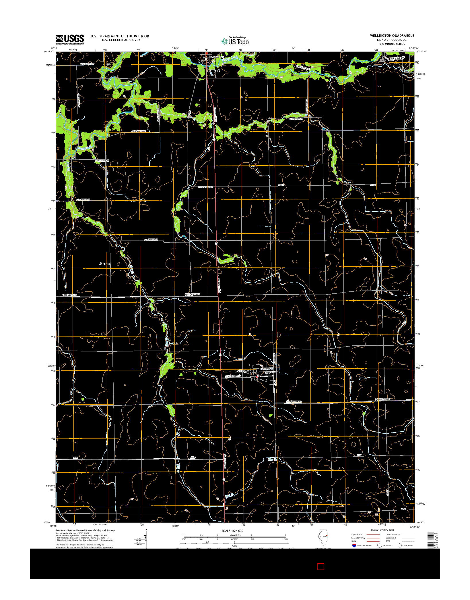USGS US TOPO 7.5-MINUTE MAP FOR WELLINGTON, IL 2015