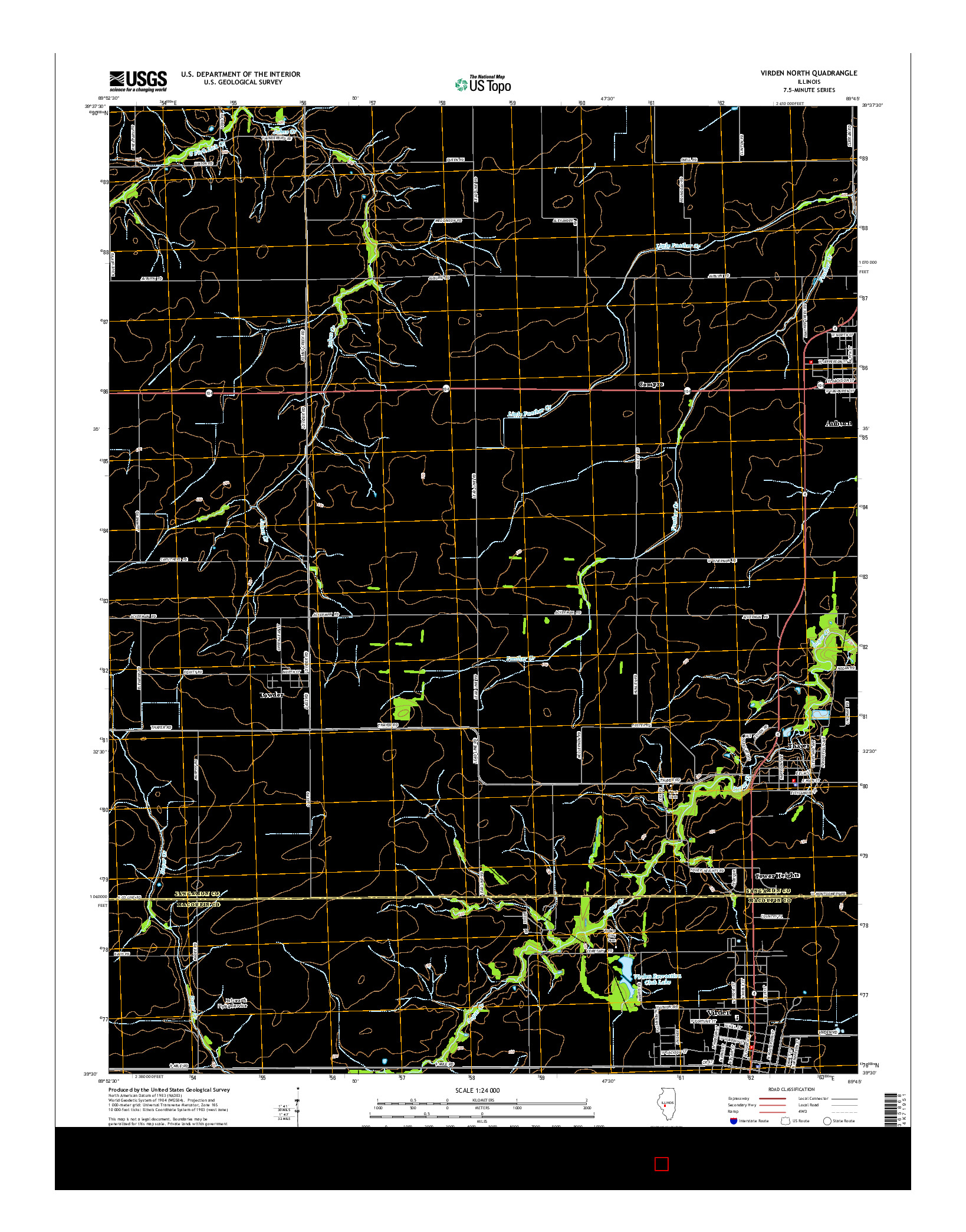 USGS US TOPO 7.5-MINUTE MAP FOR VIRDEN NORTH, IL 2015