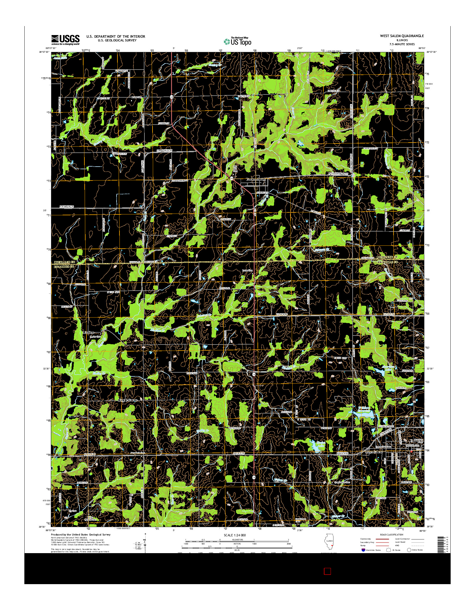 USGS US TOPO 7.5-MINUTE MAP FOR WEST SALEM, IL 2015