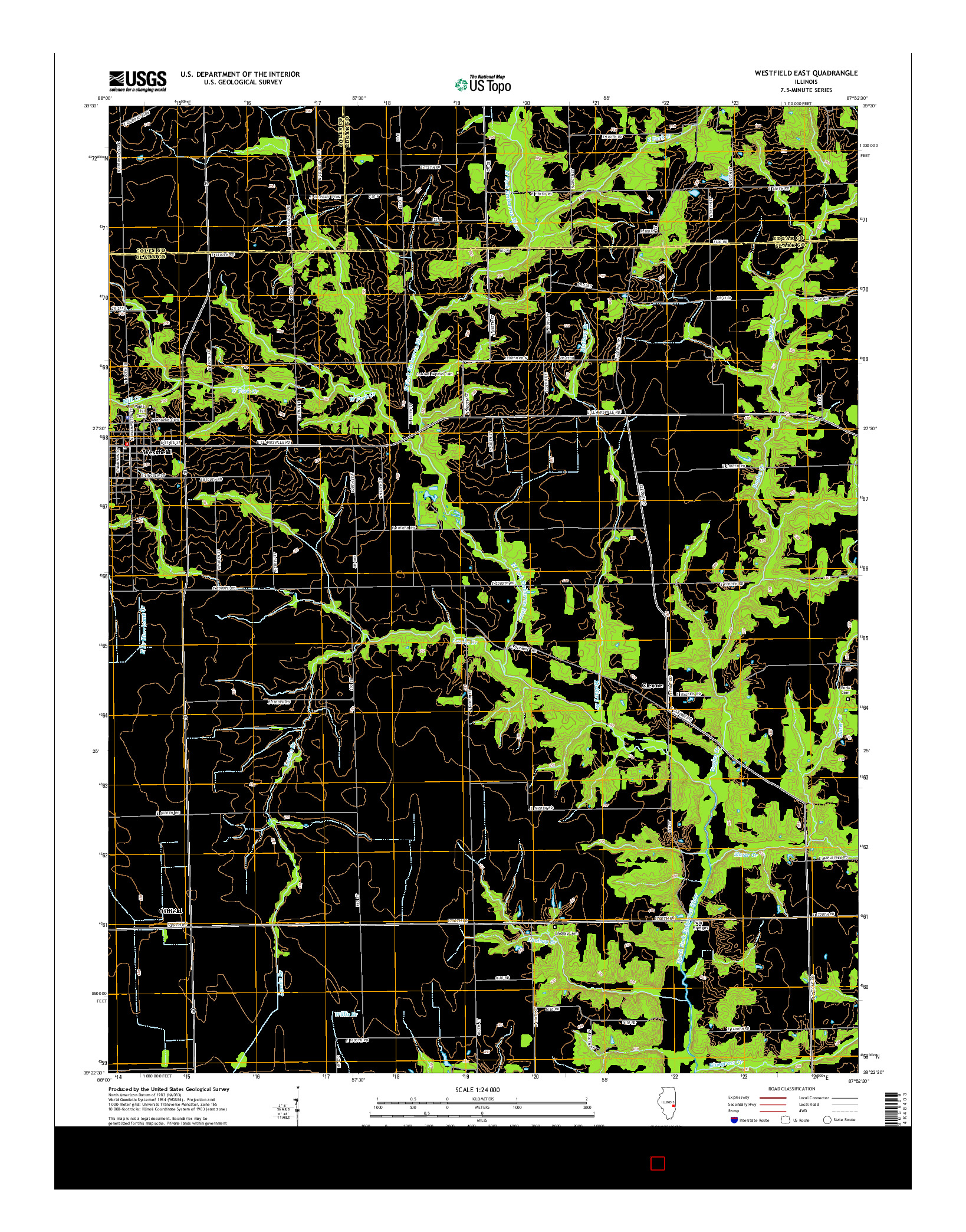 USGS US TOPO 7.5-MINUTE MAP FOR WESTFIELD EAST, IL 2015
