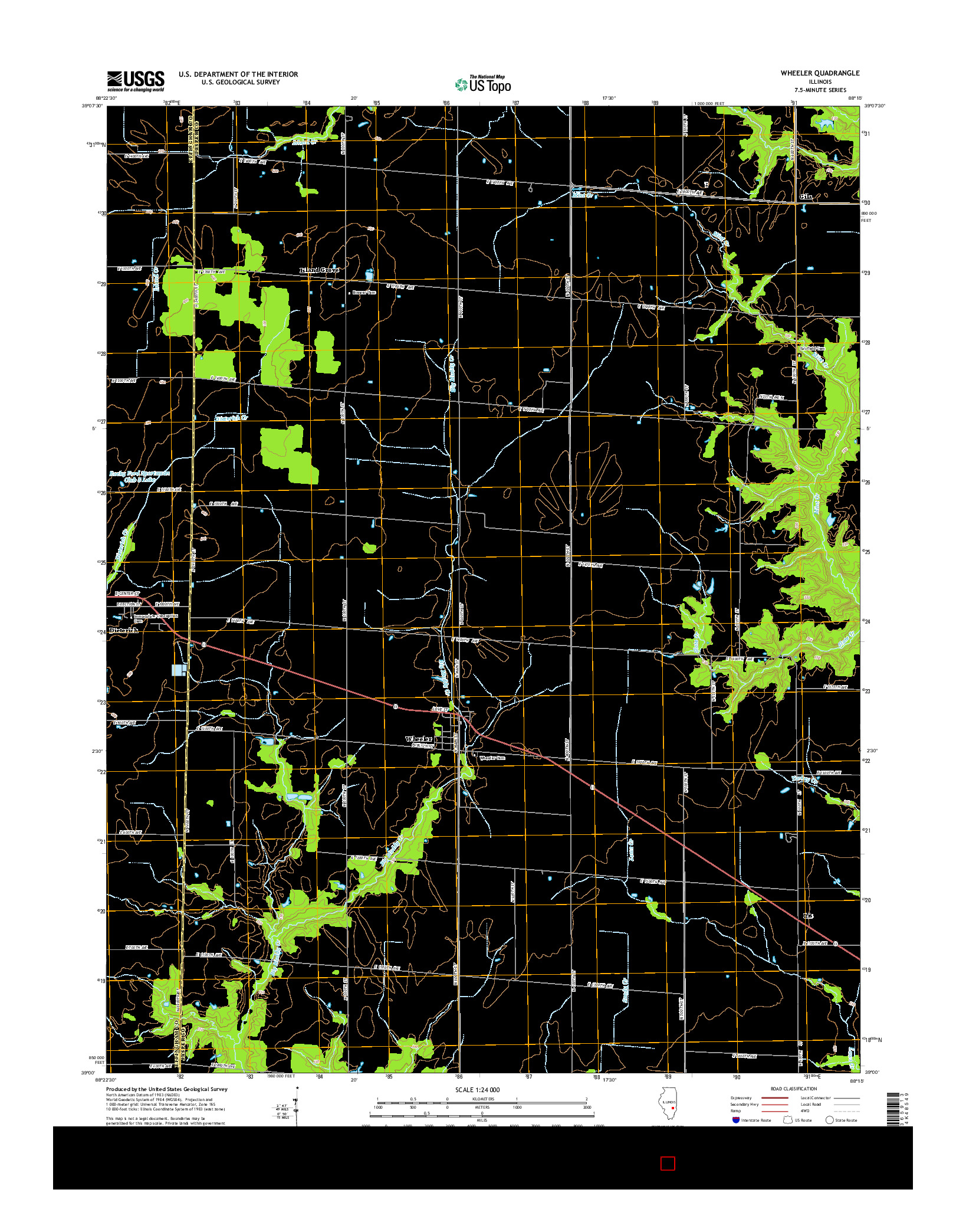 USGS US TOPO 7.5-MINUTE MAP FOR WHEELER, IL 2015