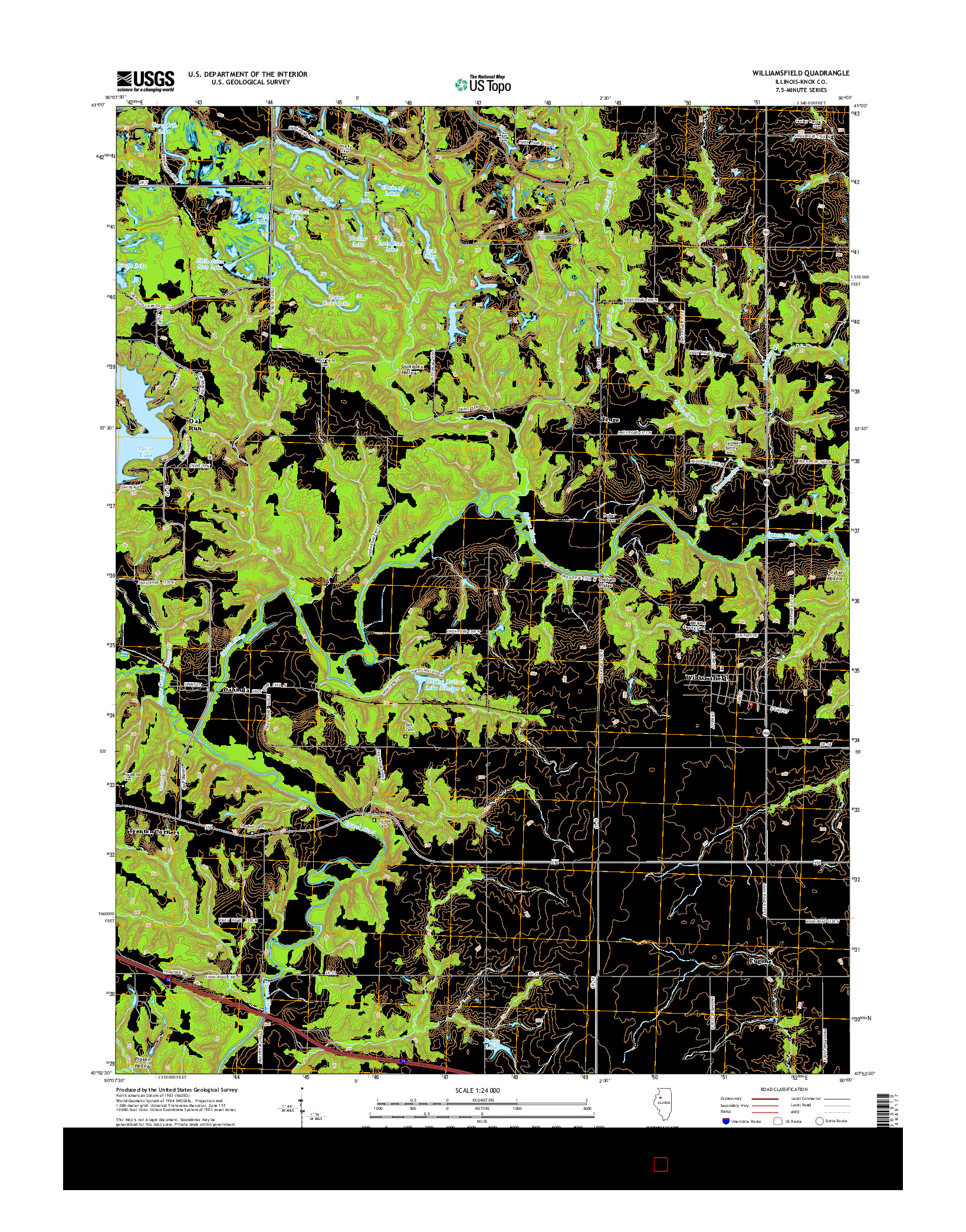 USGS US TOPO 7.5-MINUTE MAP FOR WILLIAMSFIELD, IL 2015