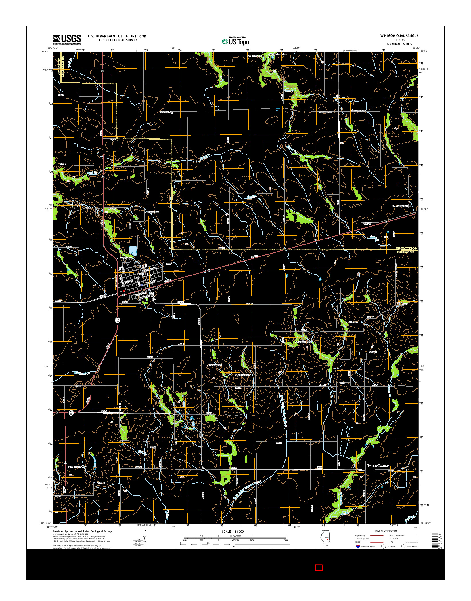 USGS US TOPO 7.5-MINUTE MAP FOR WINDSOR, IL 2015