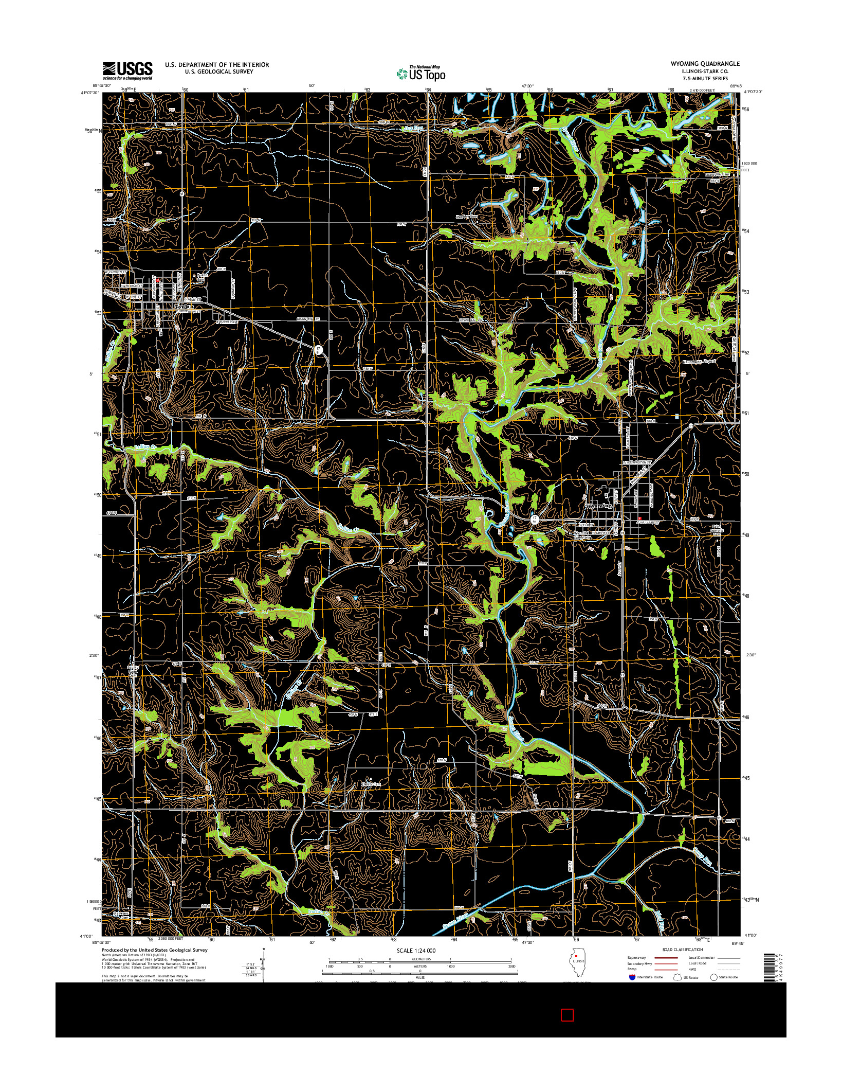 USGS US TOPO 7.5-MINUTE MAP FOR WYOMING, IL 2015