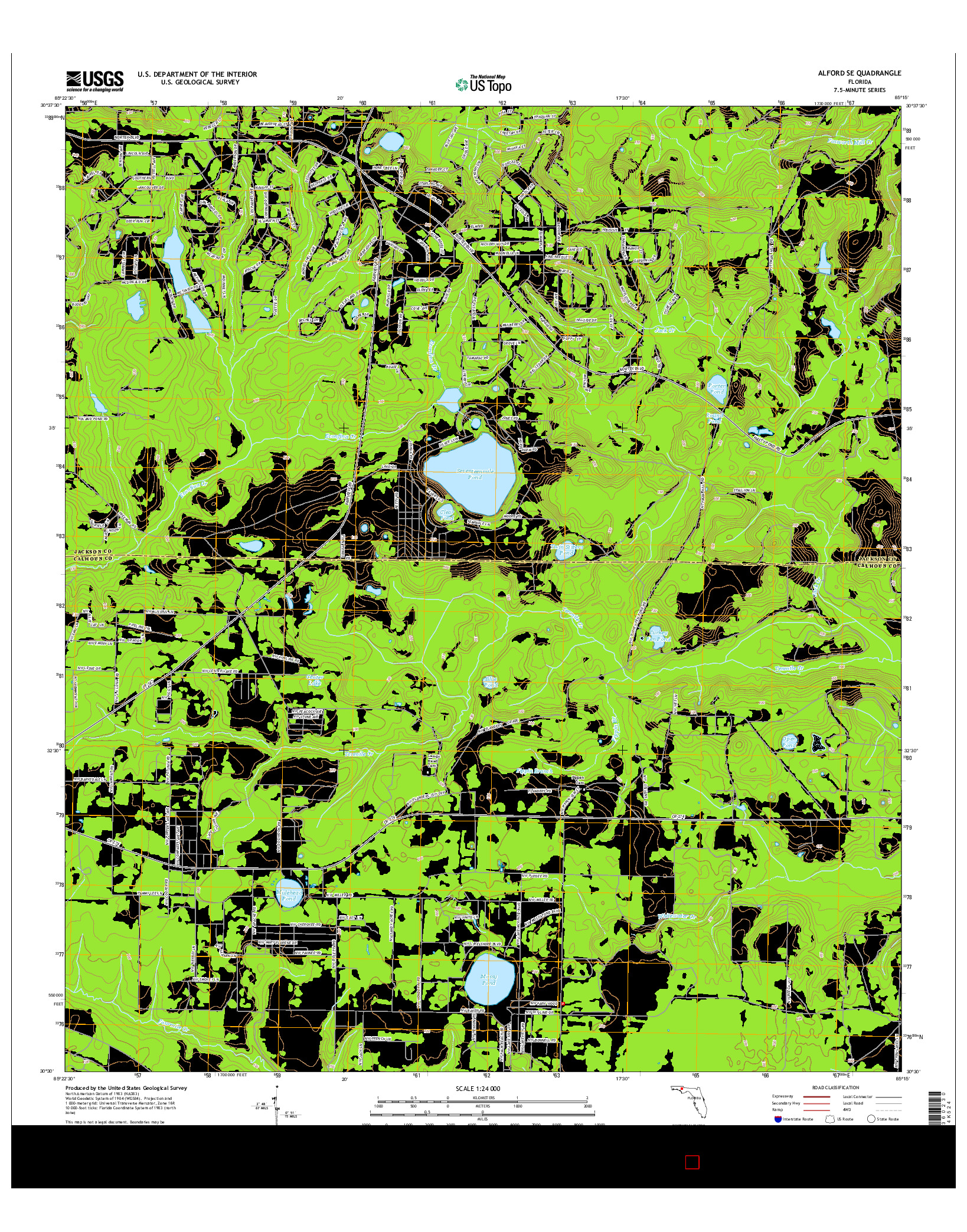 USGS US TOPO 7.5-MINUTE MAP FOR ALFORD SE, FL 2015