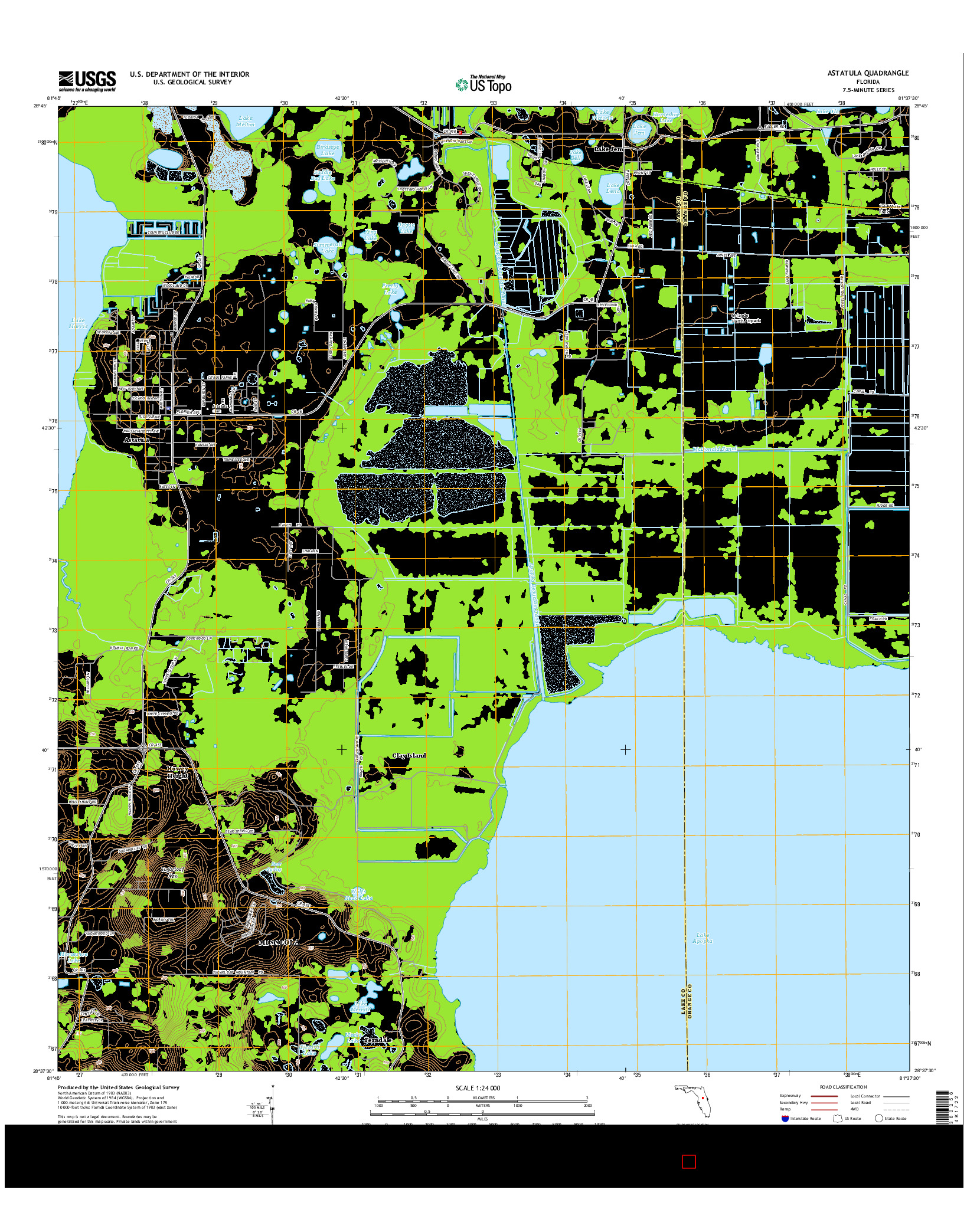 USGS US TOPO 7.5-MINUTE MAP FOR ASTATULA, FL 2015