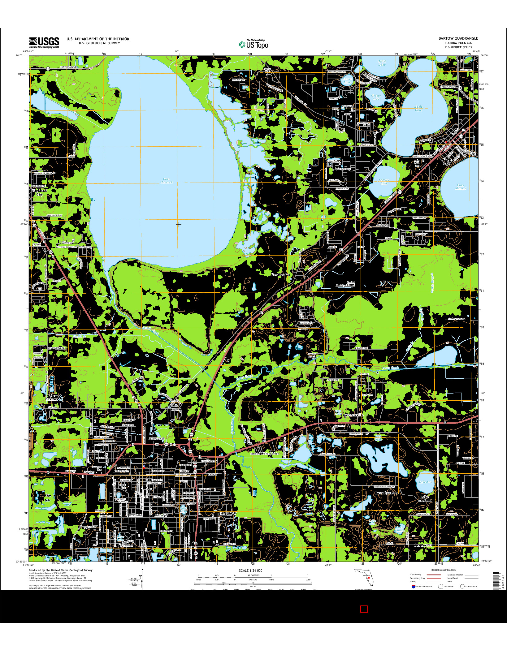 USGS US TOPO 7.5-MINUTE MAP FOR BARTOW, FL 2015