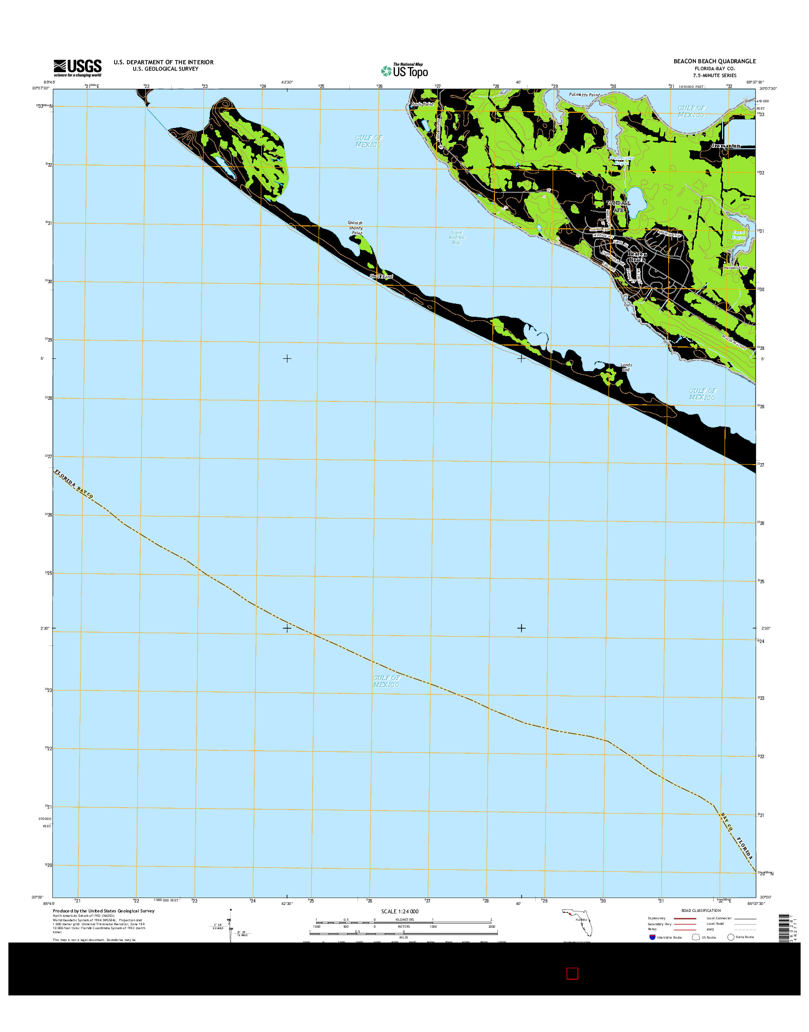 USGS US TOPO 7.5-MINUTE MAP FOR BEACON BEACH, FL 2015