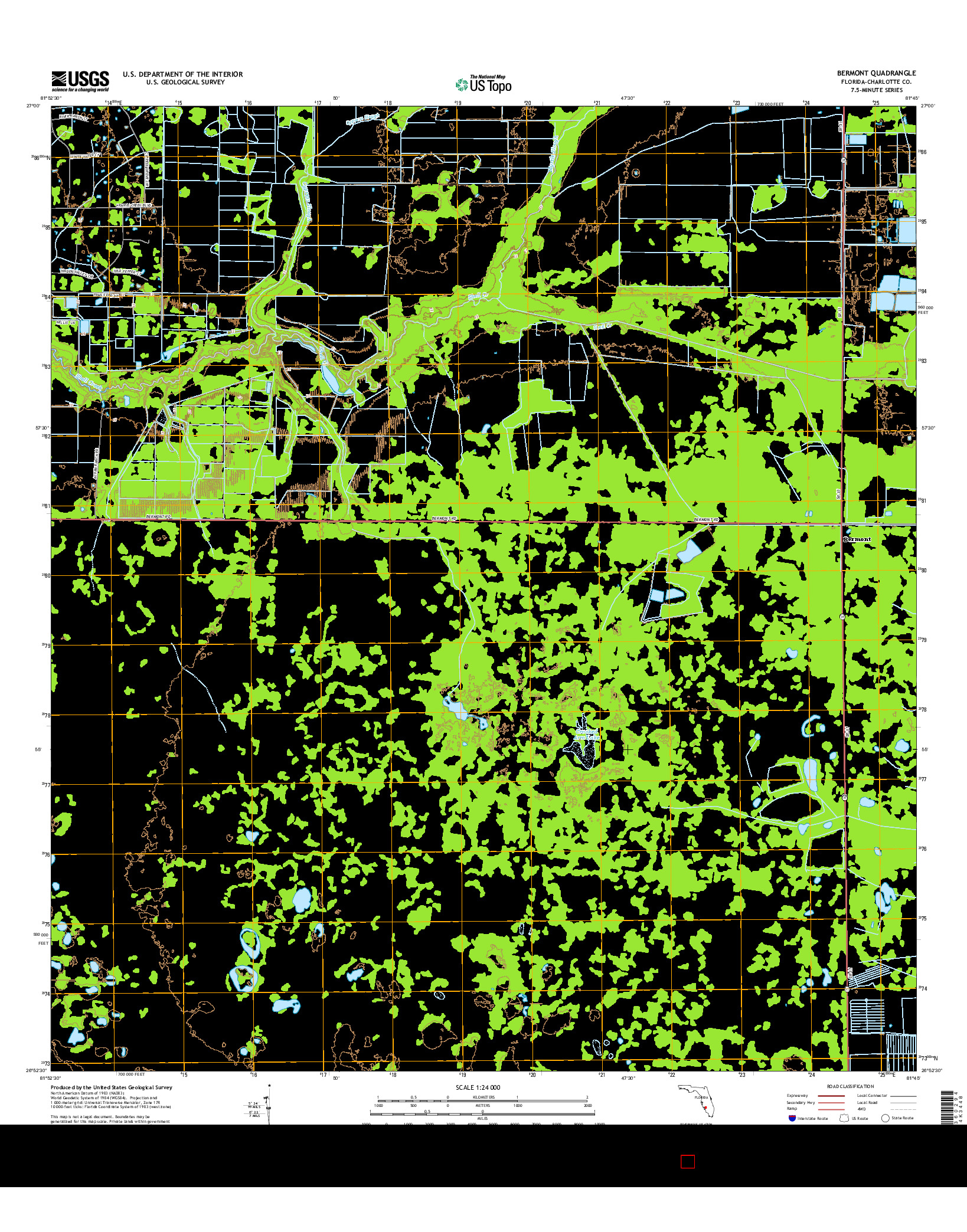 USGS US TOPO 7.5-MINUTE MAP FOR BERMONT, FL 2015