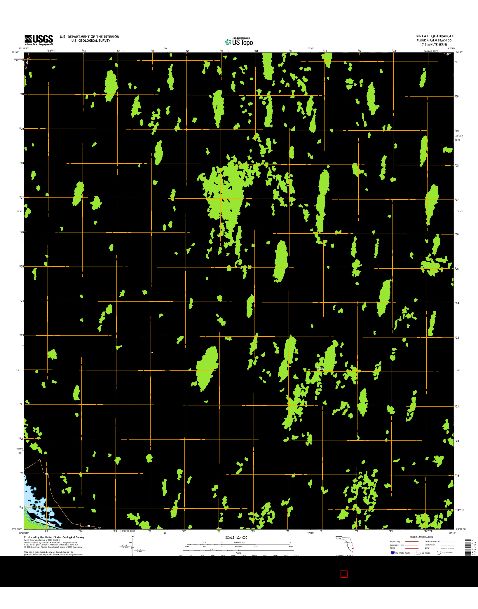 USGS US TOPO 7.5-MINUTE MAP FOR BIG LAKE, FL 2015