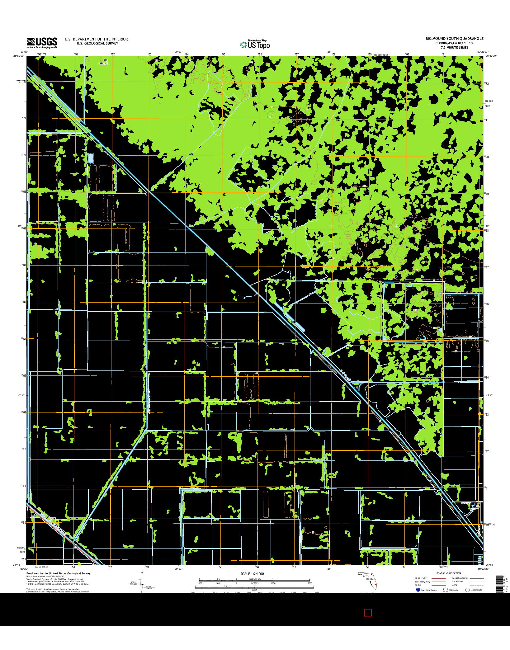 USGS US TOPO 7.5-MINUTE MAP FOR BIG MOUND SOUTH, FL 2015