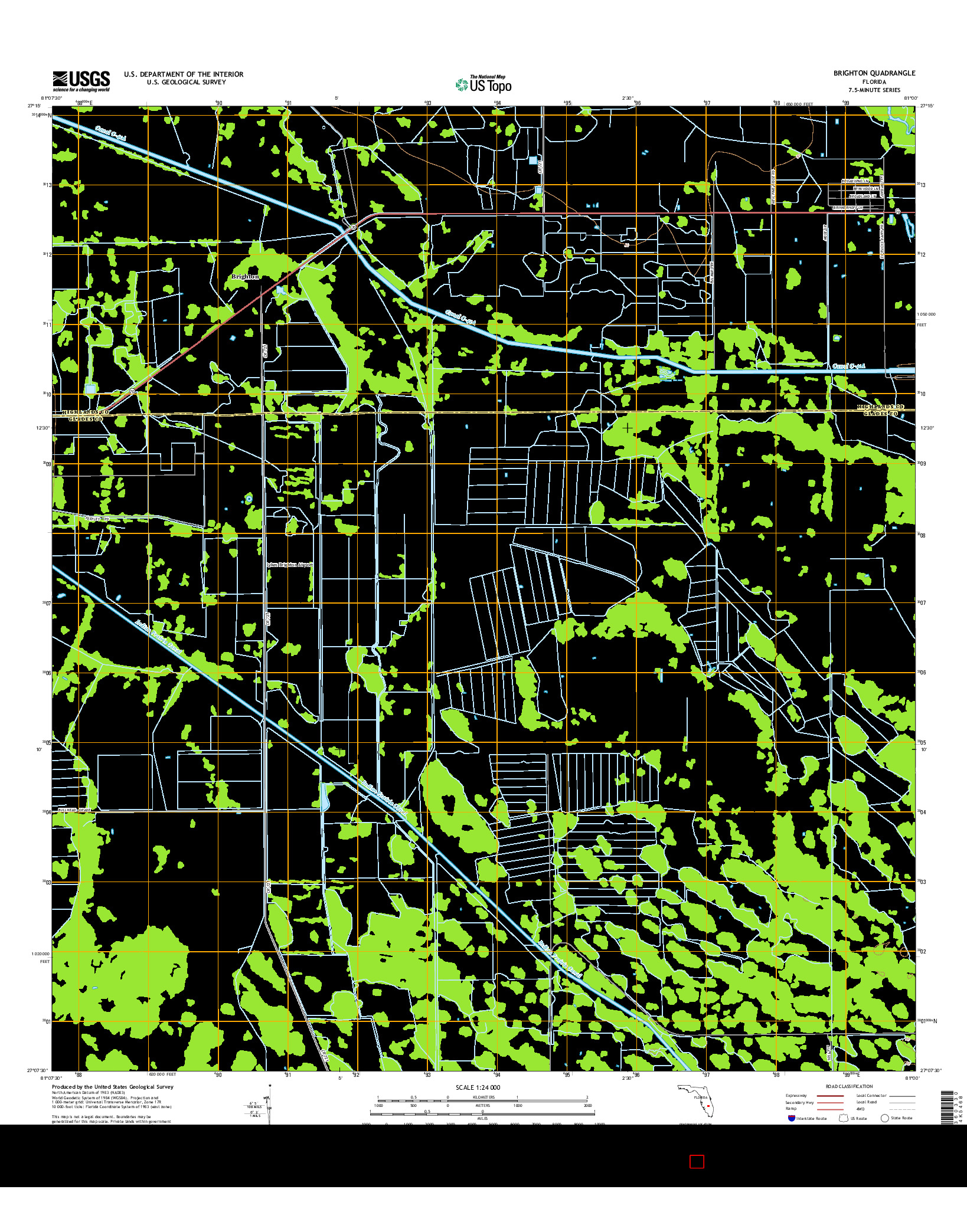 USGS US TOPO 7.5-MINUTE MAP FOR BRIGHTON, FL 2015