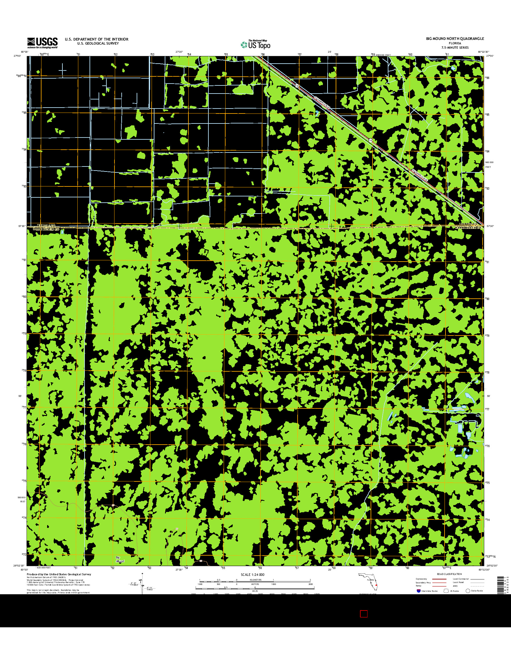 USGS US TOPO 7.5-MINUTE MAP FOR BIG MOUND NORTH, FL 2015