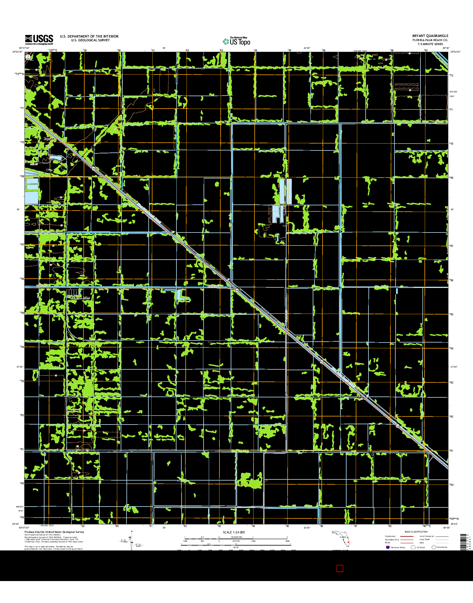 USGS US TOPO 7.5-MINUTE MAP FOR BRYANT, FL 2015