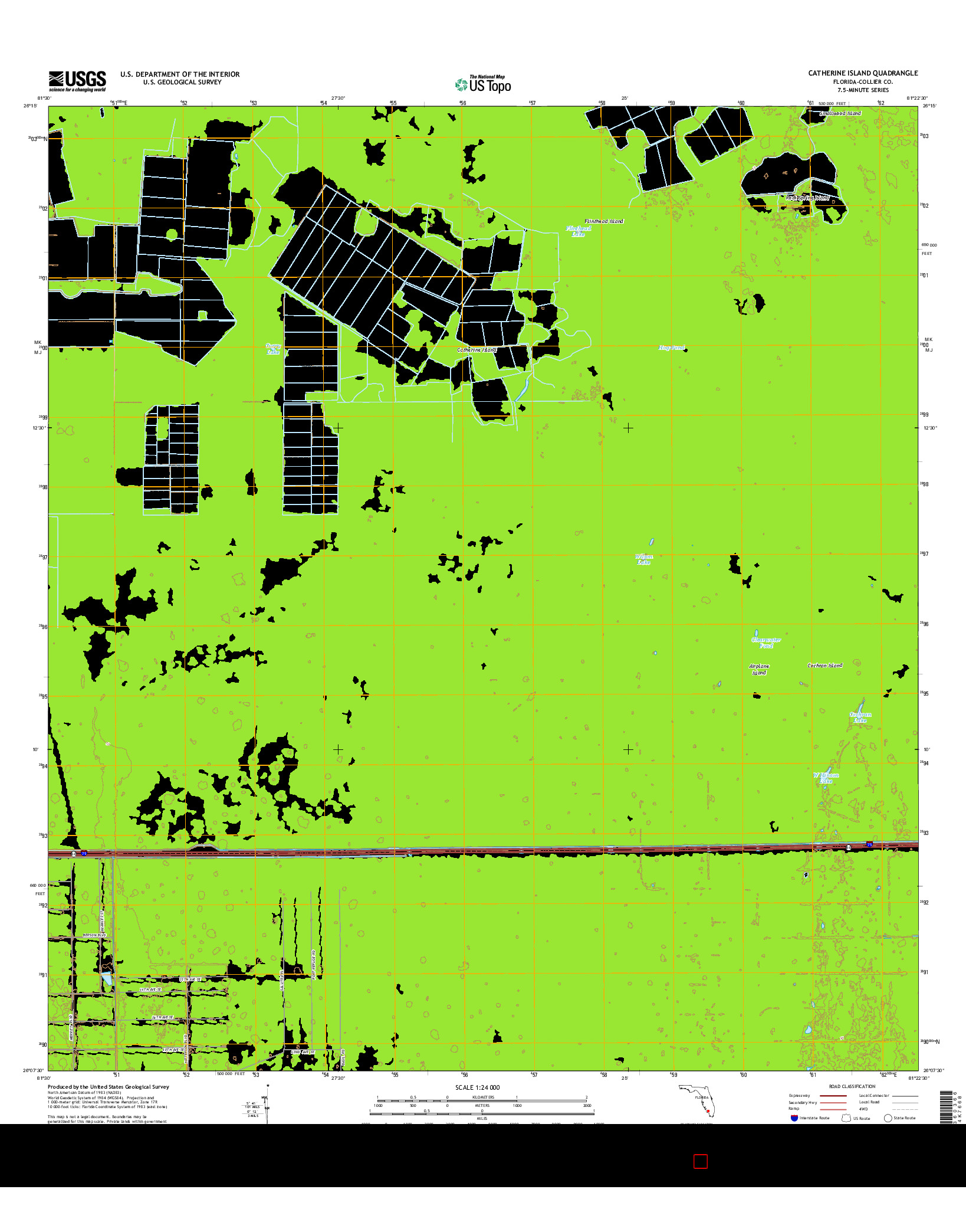 USGS US TOPO 7.5-MINUTE MAP FOR CATHERINE ISLAND, FL 2015
