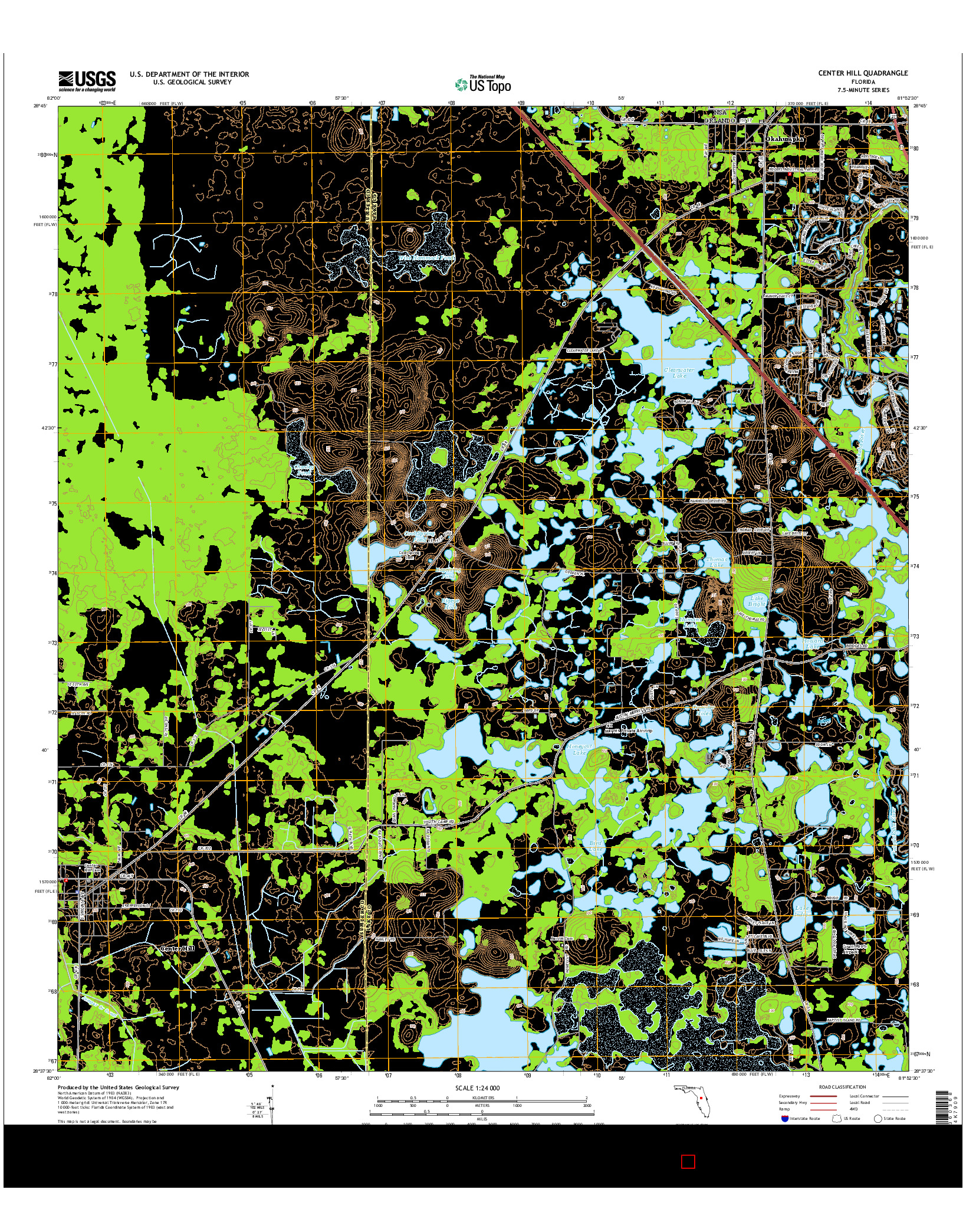 USGS US TOPO 7.5-MINUTE MAP FOR CENTER HILL, FL 2015